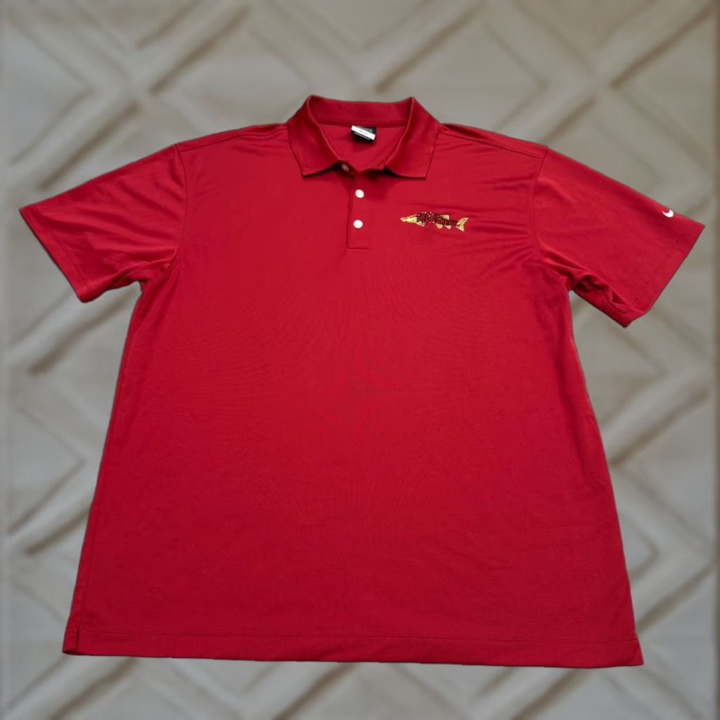 Nike Nike Golf Polo Shirt Mens XL Red Dri-Fit Embroidered Nike Dri-Fit The Fishery Fish Polo Shirt Red Embroidered Activewear Size US XL / EU 56 / 4 - 1 Thumbnail