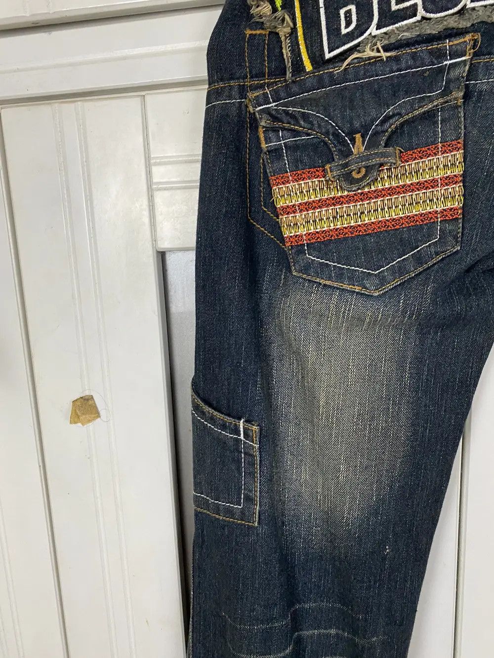 Japanese Brand × Vintage Vintage Double Waist Denim Blue Moon Blue Size US 30 / EU 46 - 10 Thumbnail