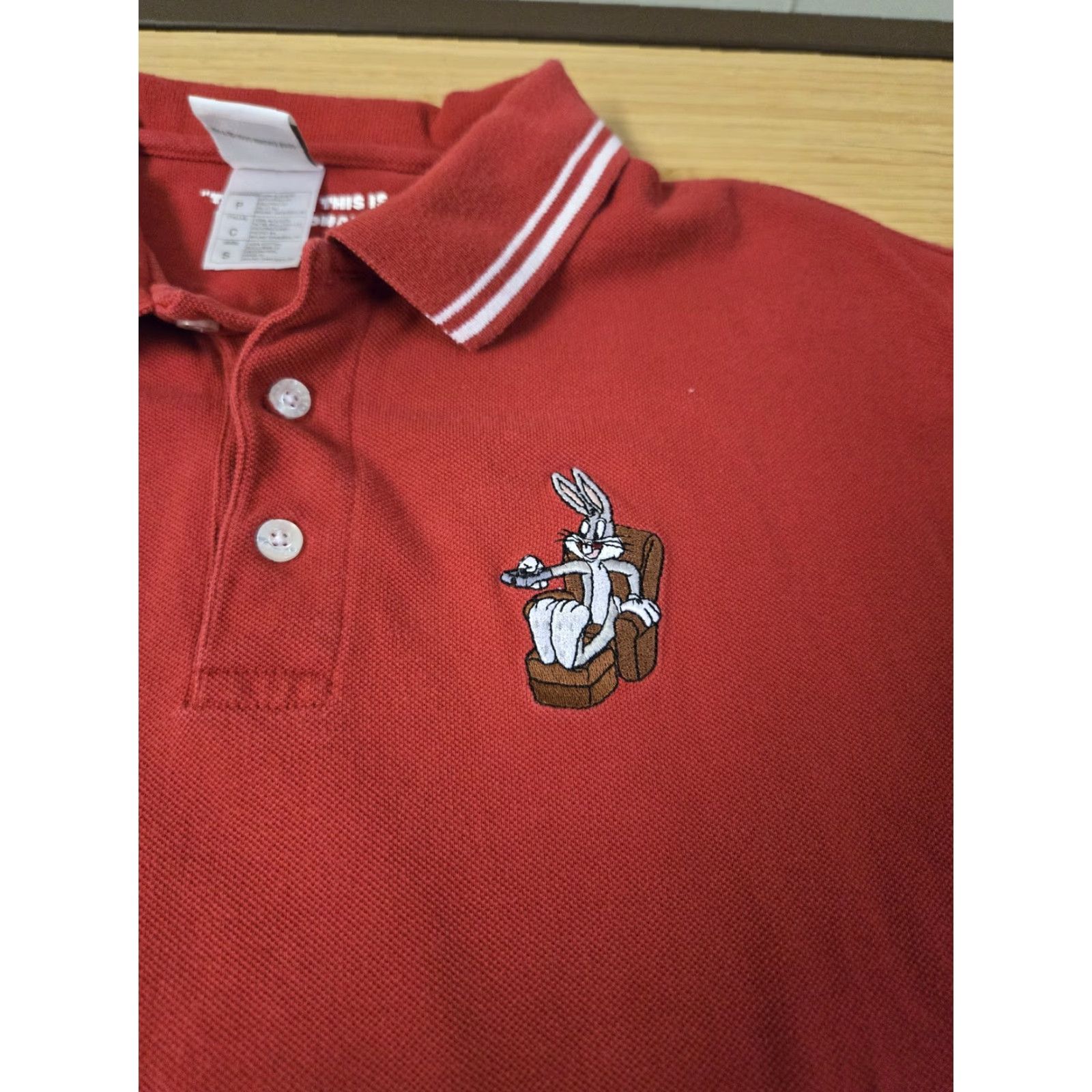 Vintage VINTAGE Warner Bros Bugs Bunny Shirt Mens Small Red Polo Embroidered Cartoon Classic Tee Size US S / EU 44-46 / 1 - 2 Thumbnail