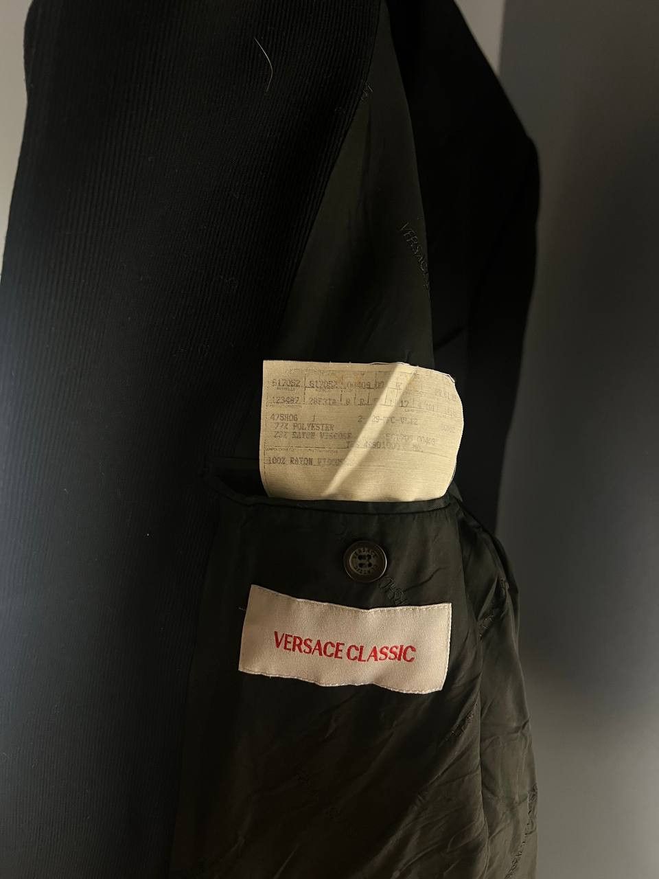 Versace VINTAGE VERSACE CLASSIC ITALIAN DESIGNER BLAZER RETRO CASUAL Size 50L - 5 Thumbnail