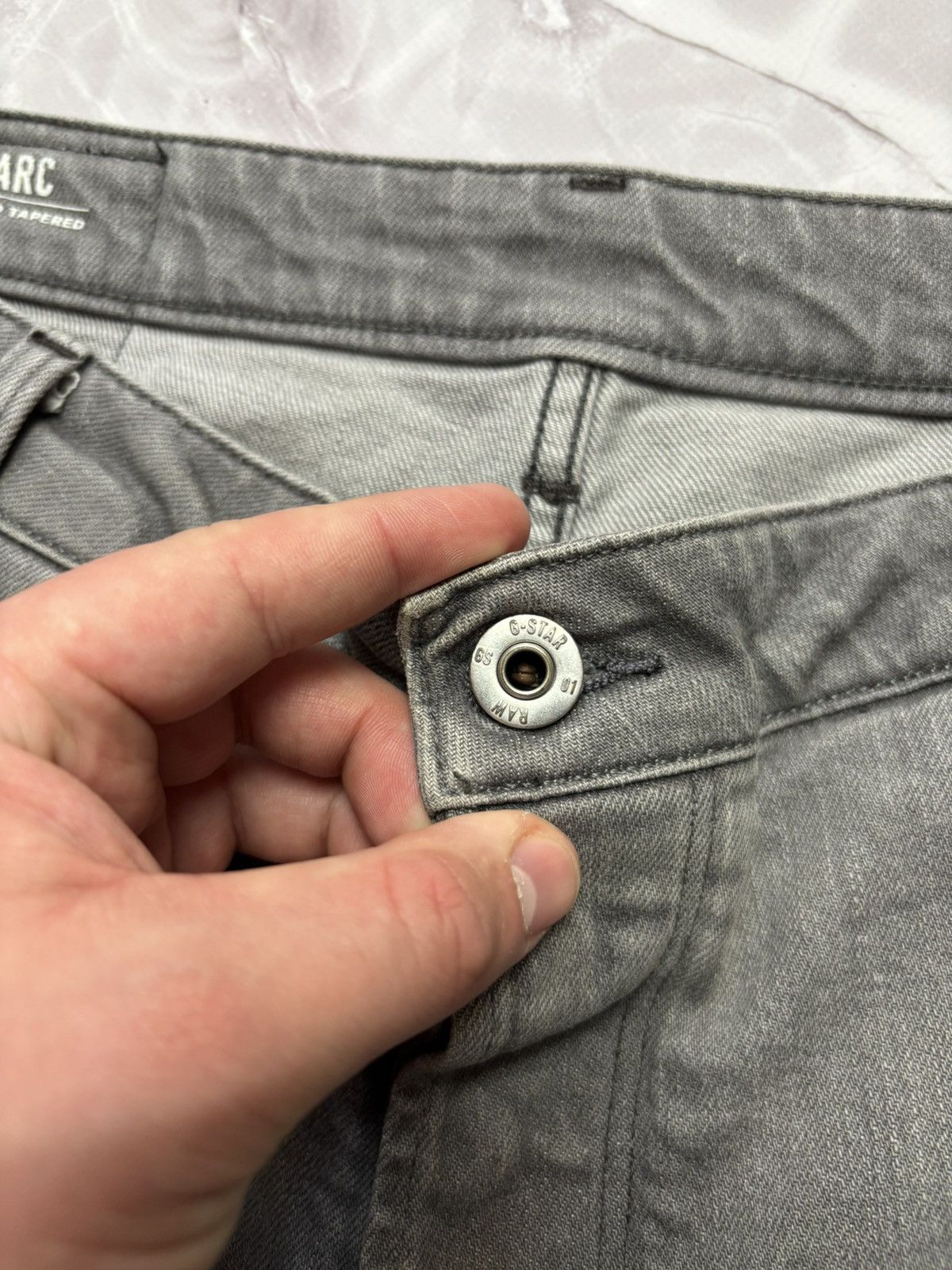 Designer × G-Star G Star Raw ARC 3D Tapered Jeans Denim Grey Mens 32 x 34 Size US 32 / EU 48 - 6 Thumbnail