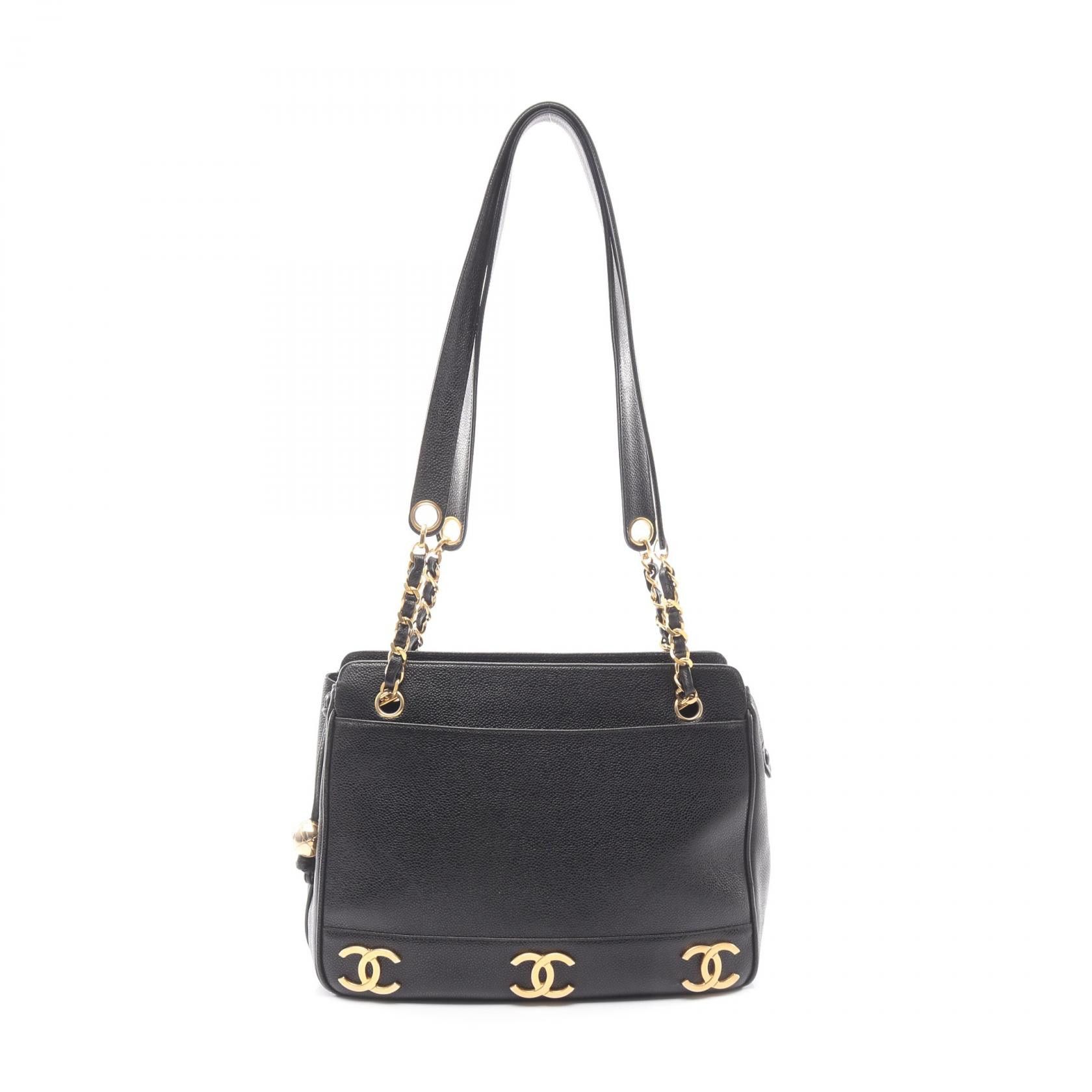Chanel Chanel Chanel Triple Coco Mark Calf Tote Bag Leather Tote Bag DUTY FREE for USA Size ONE SIZE - 1 Thumbnail