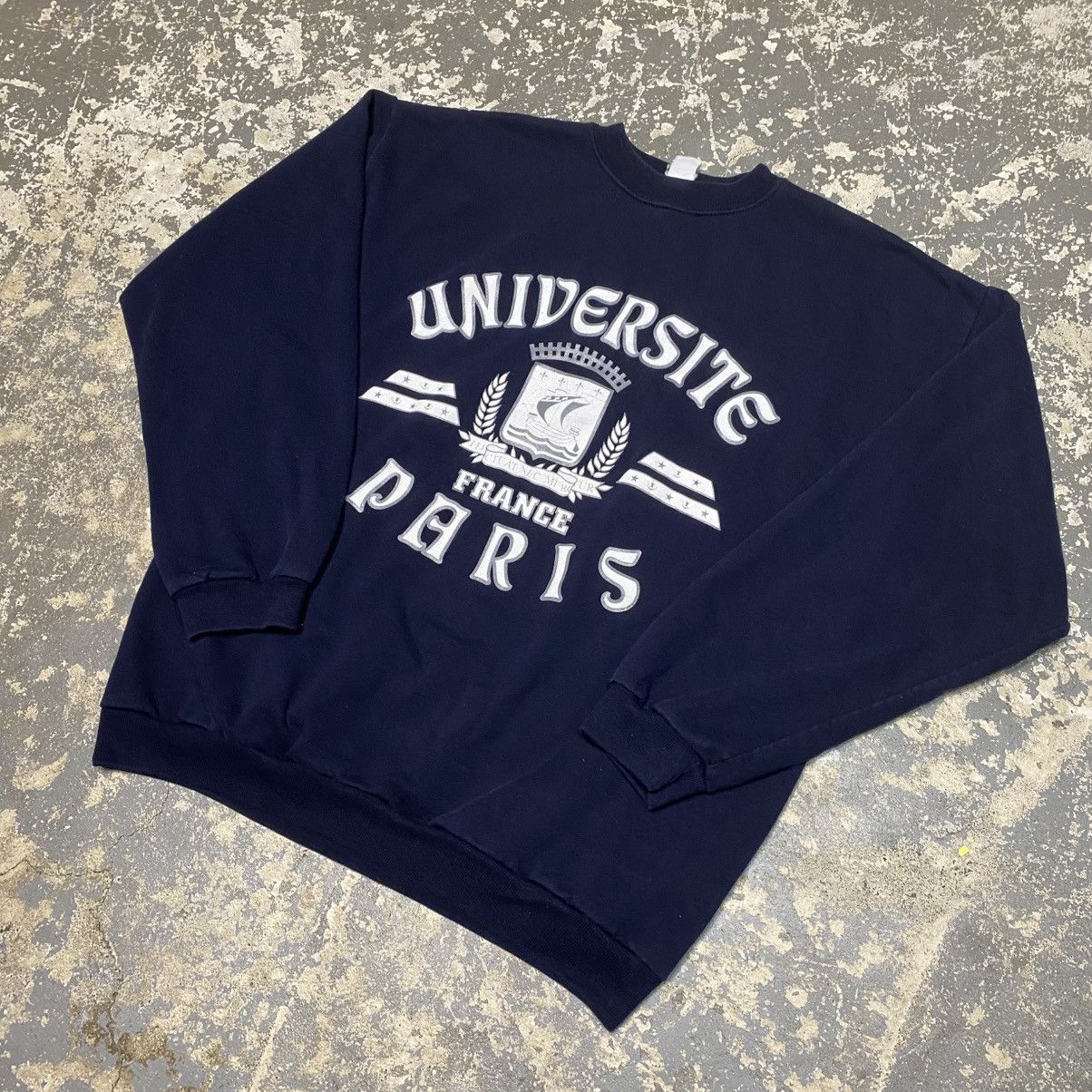 Other Vintage Universite France Paris School College Hoodie Sweat Size US L / EU 52-54 / 3 - 2 Thumbnail