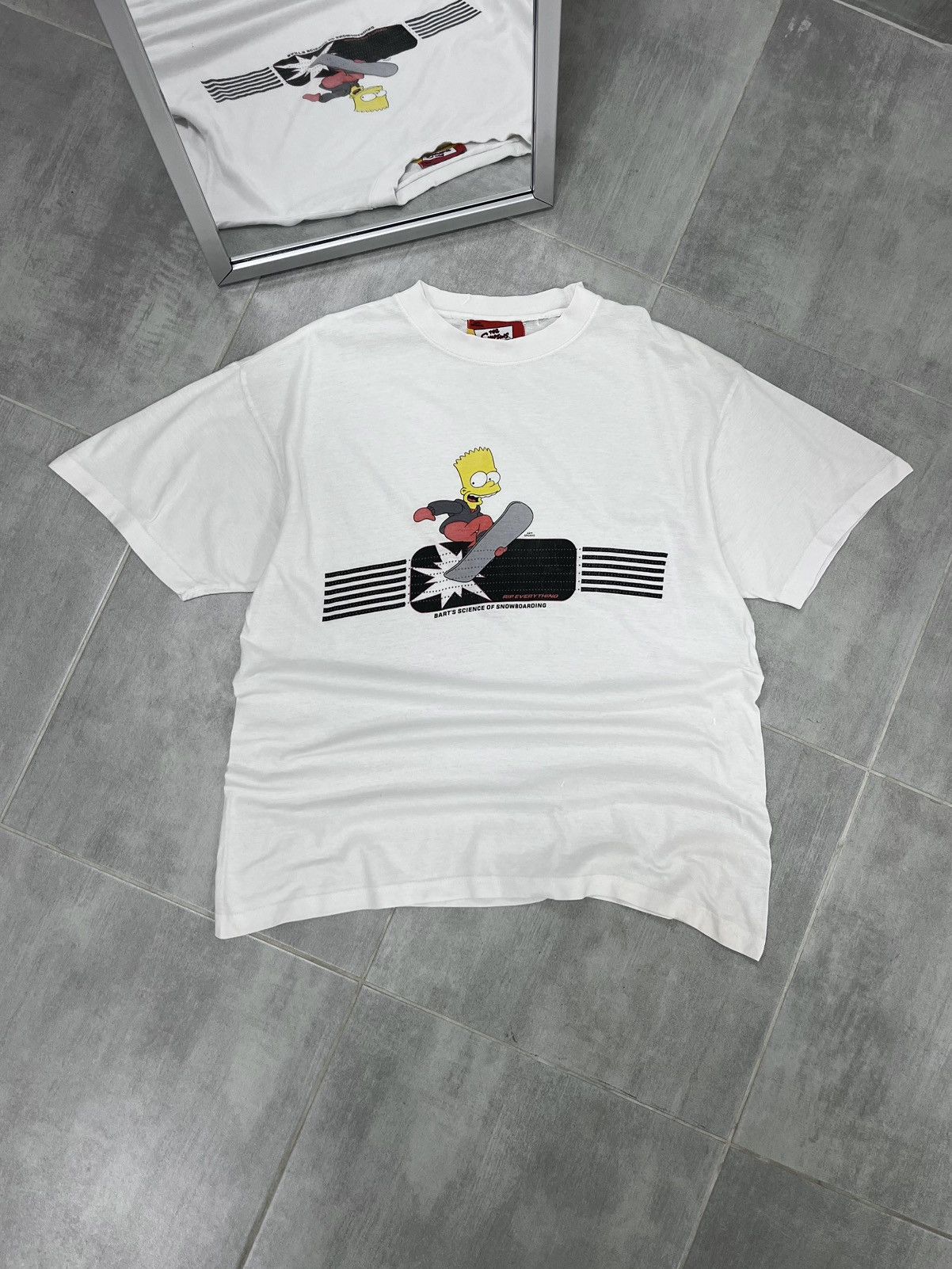 The Simpsons Vintage T Shirt The Simpsons 2003 Bart Simpson Snowboarding Size US L / EU 52-54 / 3 - 1 Thumbnail
