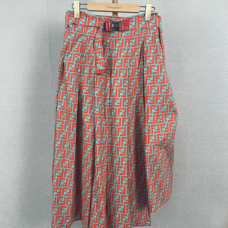 Fendi Fendi Colorful Cotton Midi Skirt for Women 0089 Size 32" / US 10 / IT 46 - 1 Thumbnail