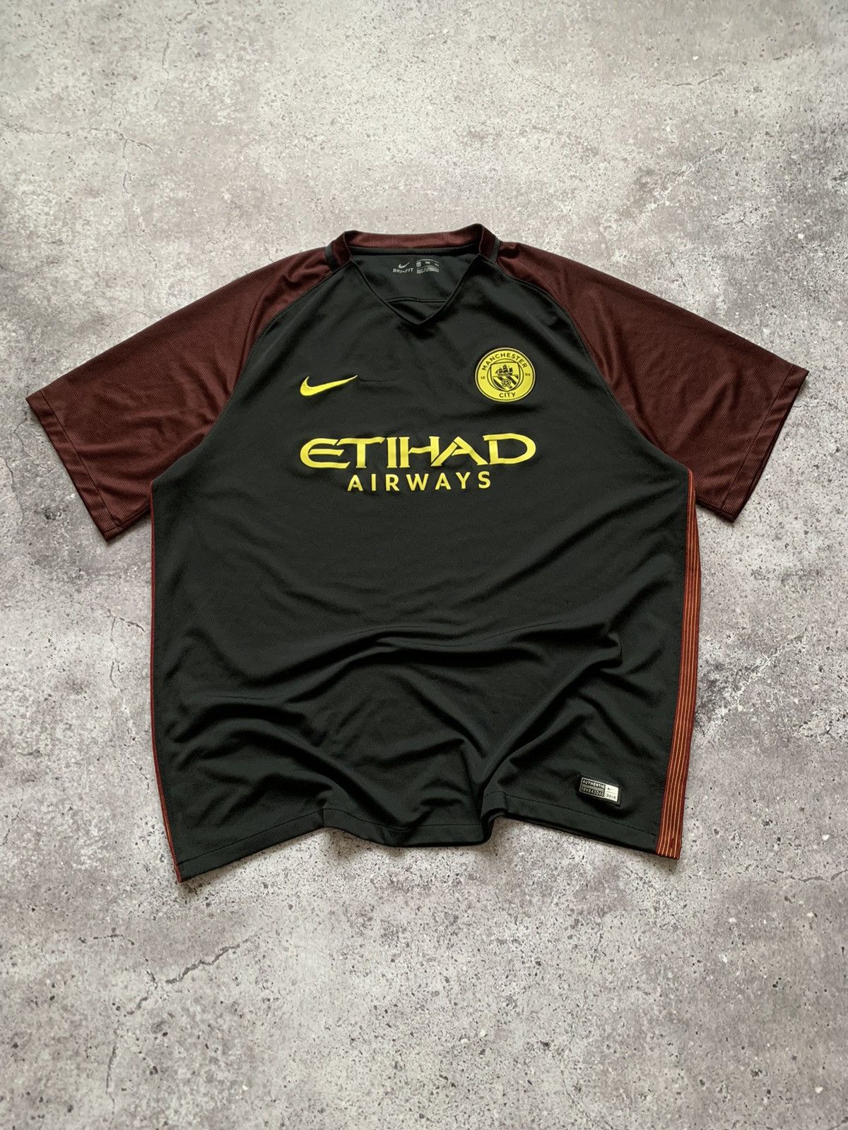 Vintage 🔥NIKE MANCHESTER CITY 2016 2017 AWAY SOCCER JERSEY Size US XXL / EU 58 / 5 - 1 Thumbnail