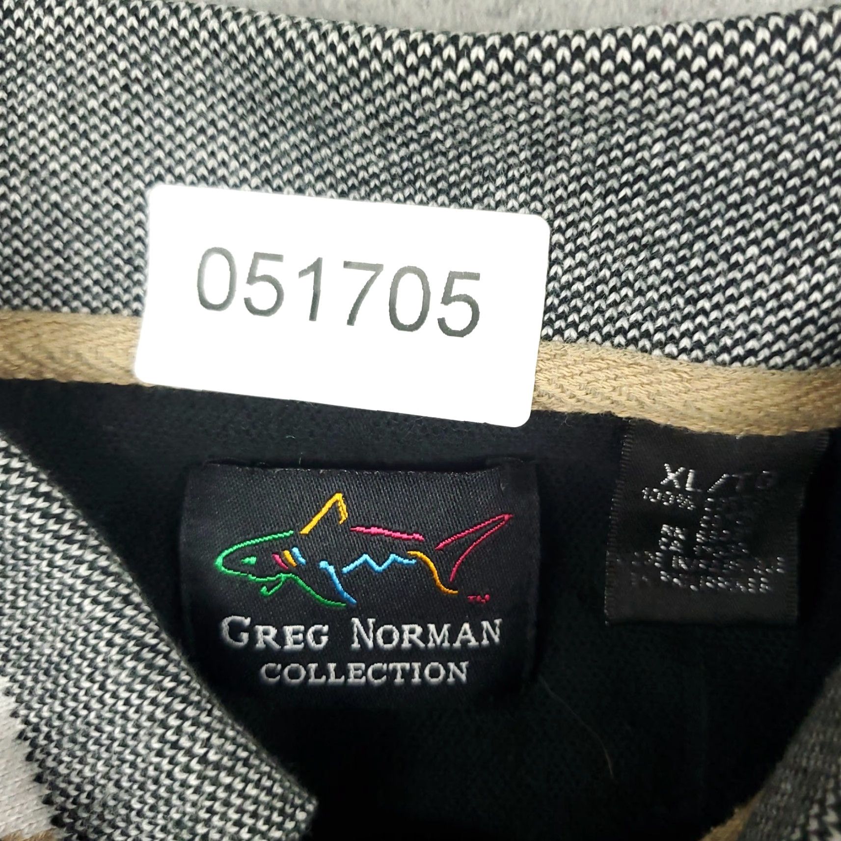 Vintage Greg Norman Polo Shirt Mens XL Black Cotton Short Sleeve, Button-Up, Casual Golf Sport Polo, Regular Fit, Men Size US XL / EU 56 / 4 - 6 Thumbnail