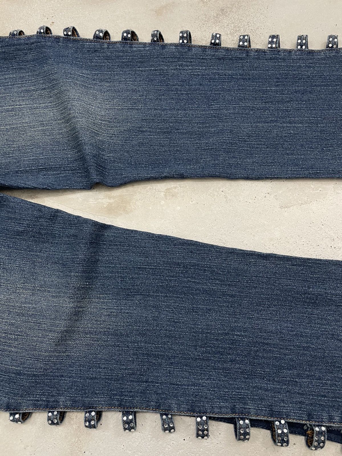 Designer × Hysteric Glamour × Japanese Brand Platinum Plush Japanese Designer Style Flare Denim Size 31" - 9 Thumbnail