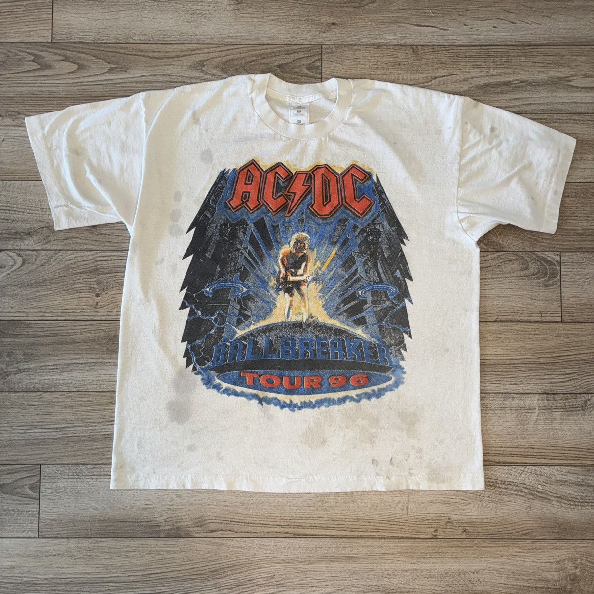 Fruit Of The Loom AC/DC Ballbreaker Tour 96 tee shirt stained Size US XL / EU 56 / 4 - 1 Thumbnail