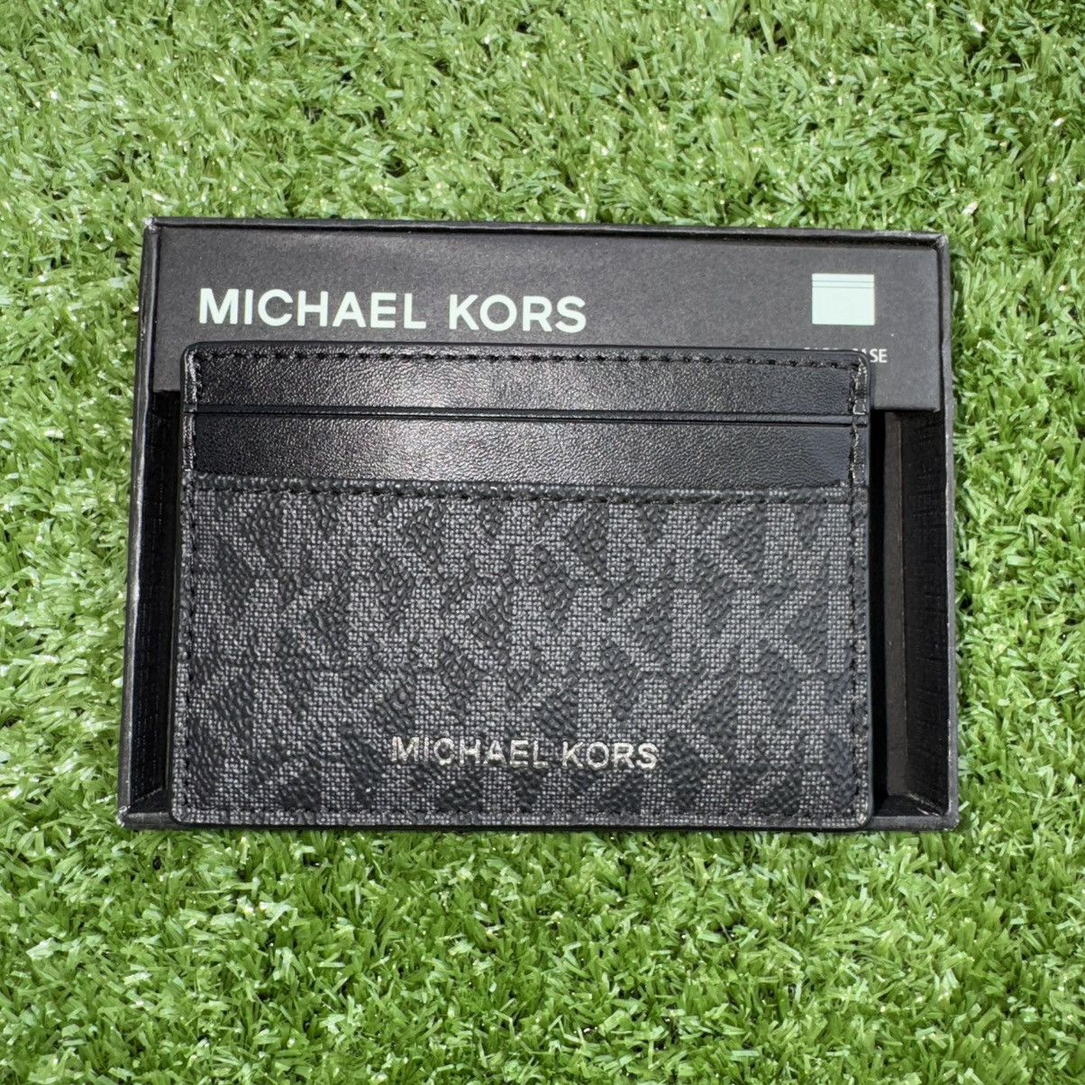 Michael Kors × Vintage Michael Kors Black Monogram Jet Set Leather Card Case Wallet Size ONE SIZE - 2 Thumbnail