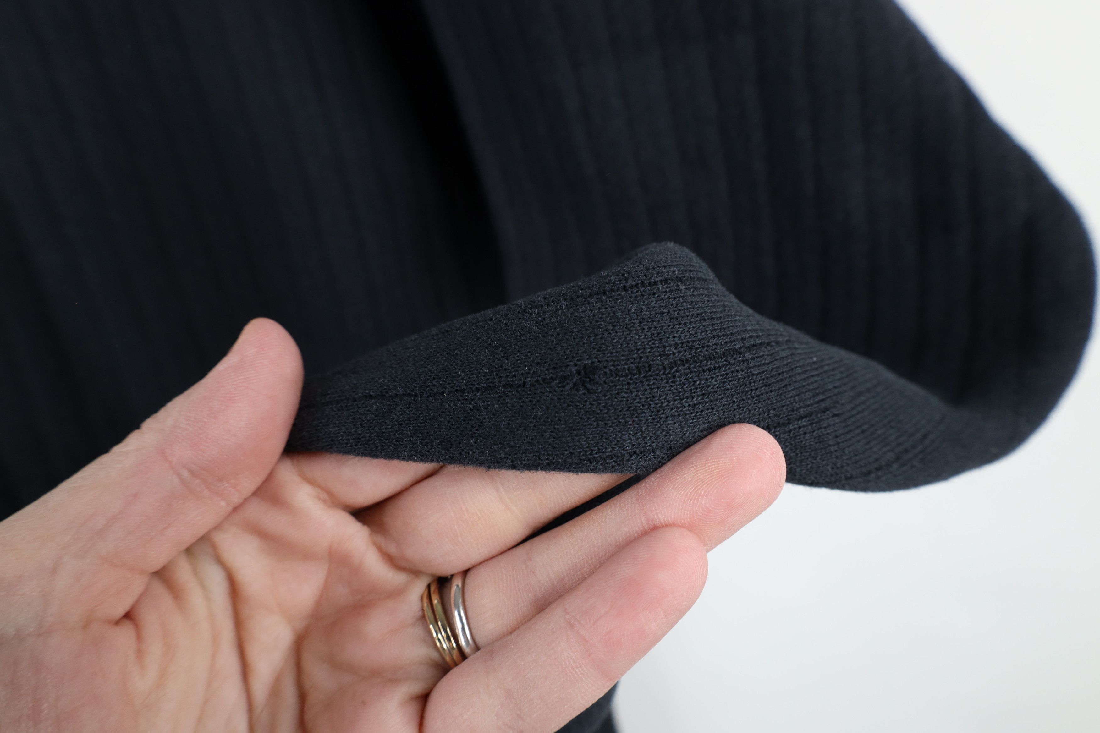 Vintage Vintage 90s Streetwear Ribbed Turtleneck Sweatshirt Black Size XL / US 12-14 / IT 48-50 - 4 Thumbnail