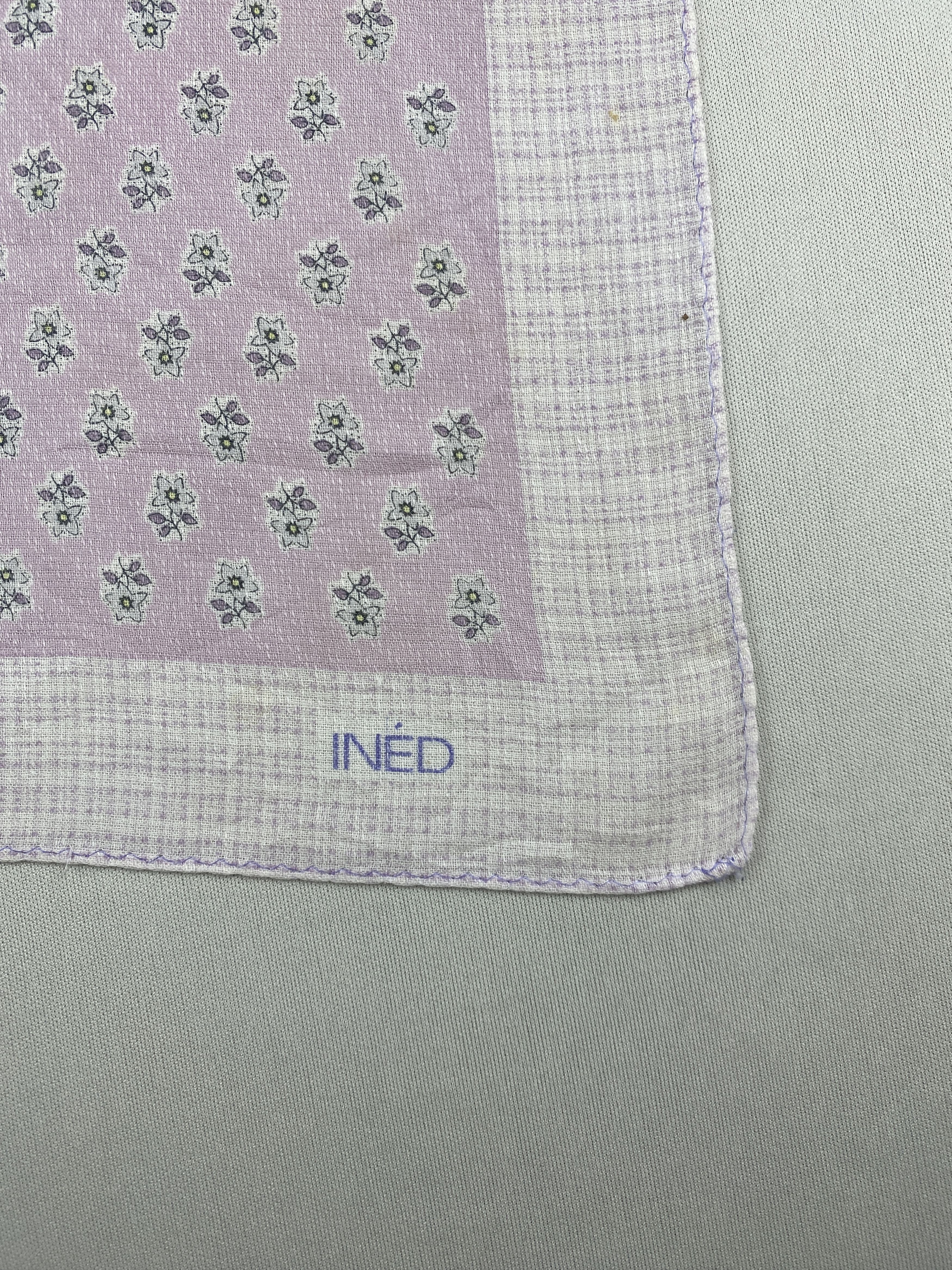 Other Vintage Ined Handkerchief Pocket Square Bandana HM0035 Size ONE SIZE - 5 Thumbnail