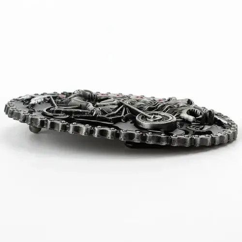 Leather Motorcycle And Wolf PU Leather Belt Size ONE SIZE - 4 Thumbnail