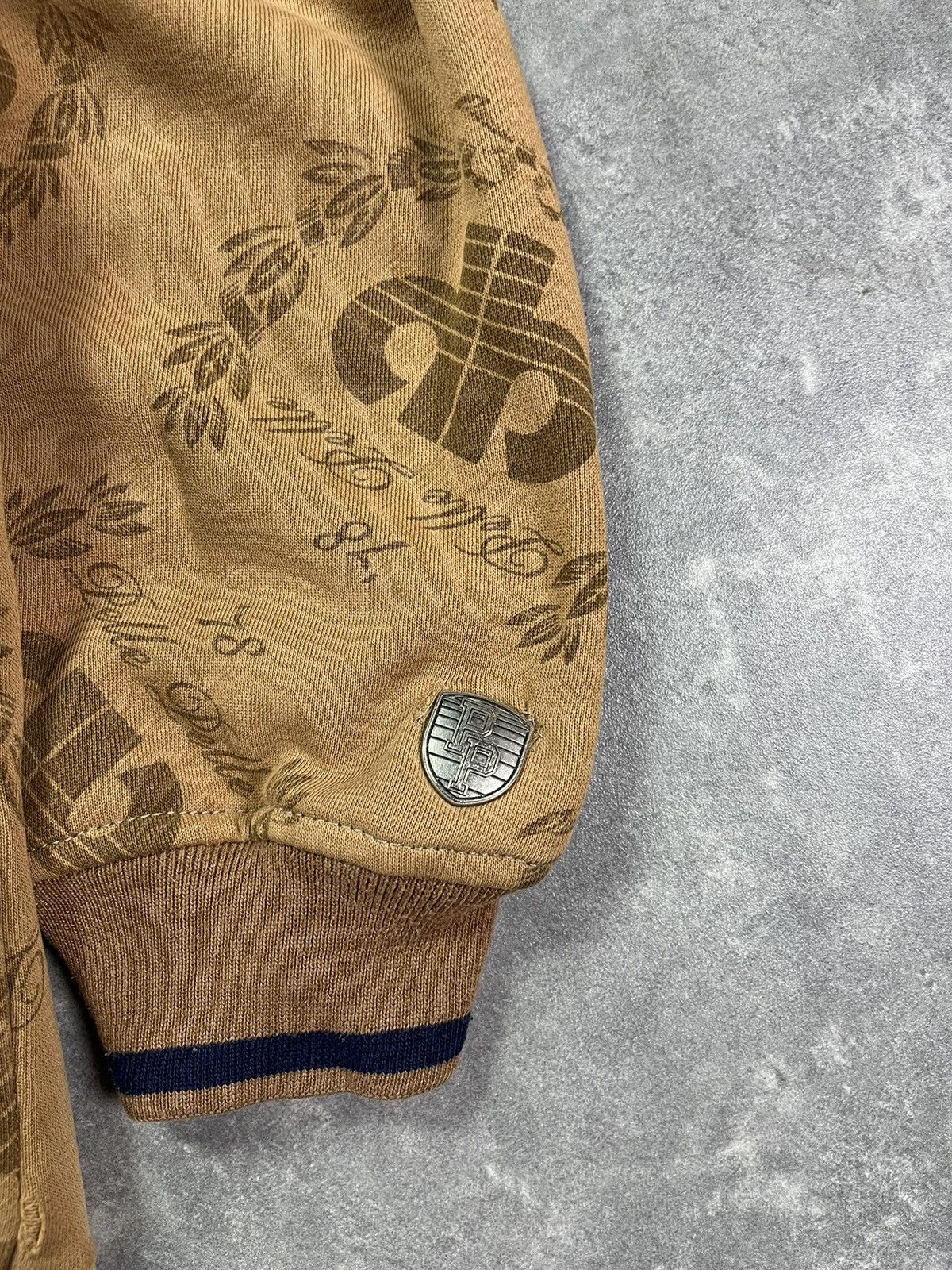 Pelle Pelle 00s Pelle Pelle Embroidered Multilogo Baggy Heavy Zip Hoodie Size US XXL / EU 58 / 5 - 16 Thumbnail