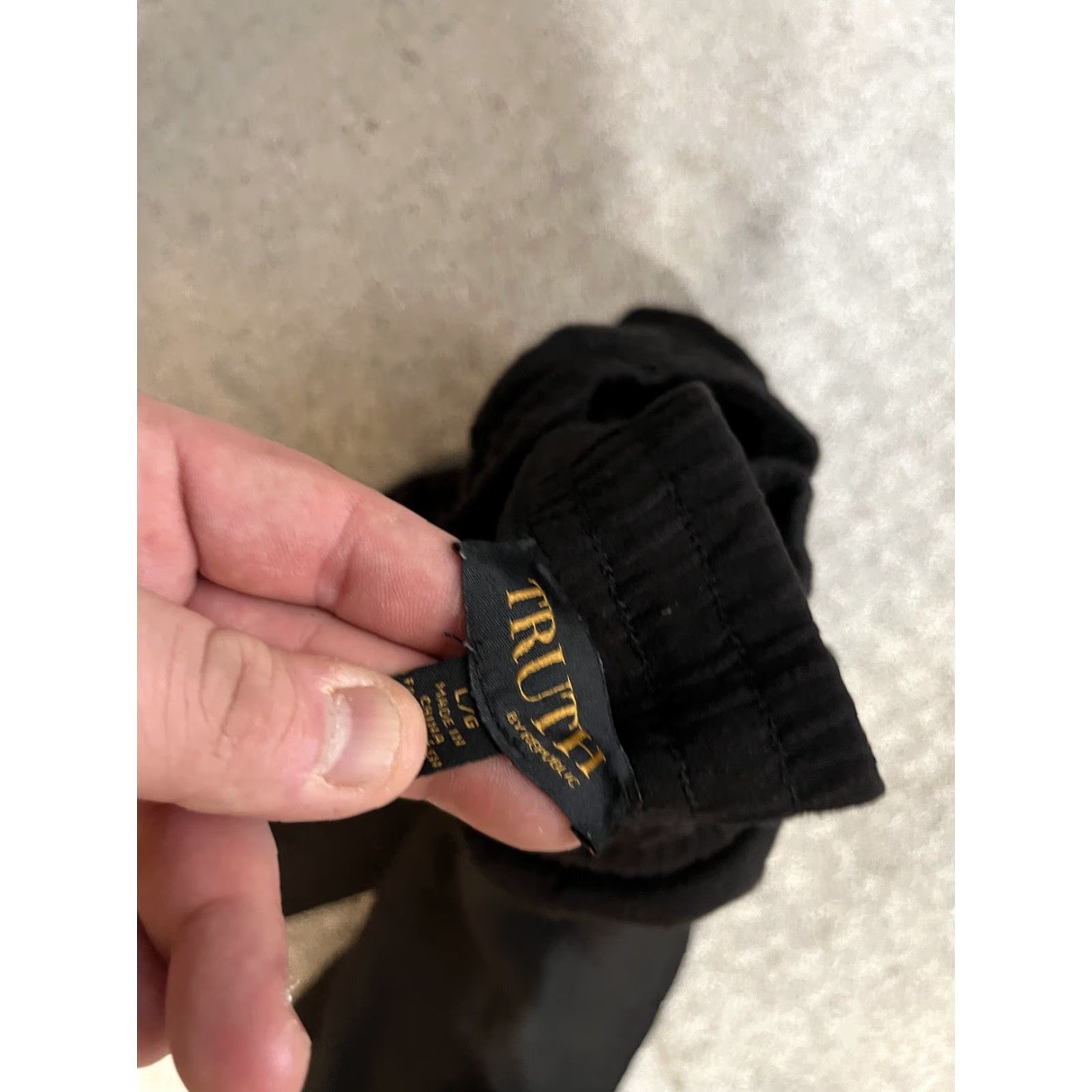 Vintage Truth by Republic Jogger Pants Men L Black Tapered Casual Rayon Blend Size US 33 - 5 Thumbnail