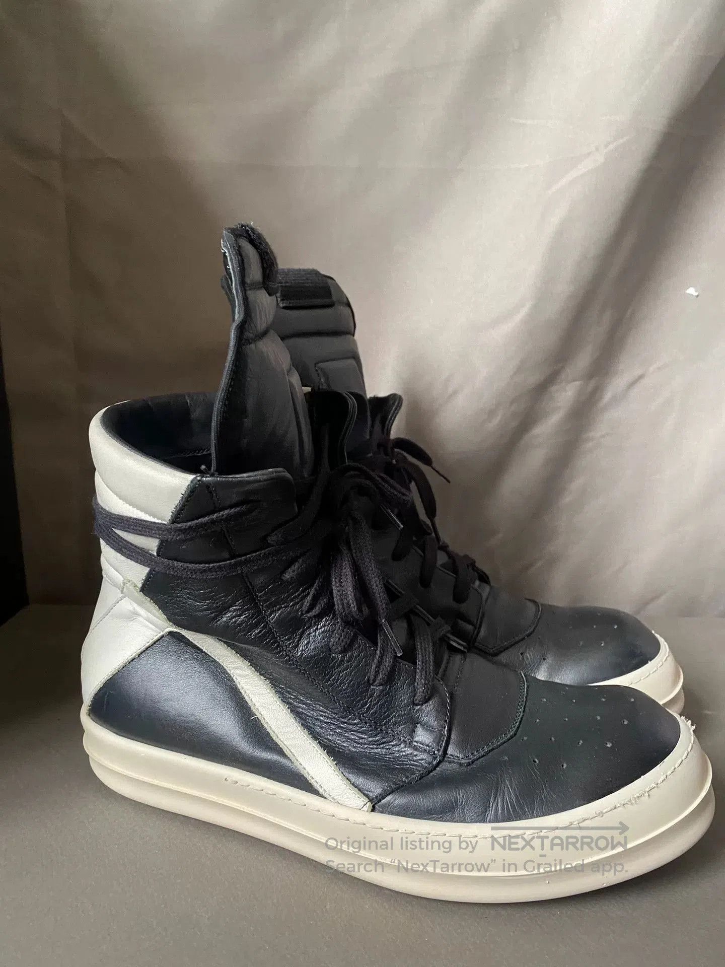 Rick Owens rick owens black leather high. Size US 7 / EU 40 - 3 Thumbnail