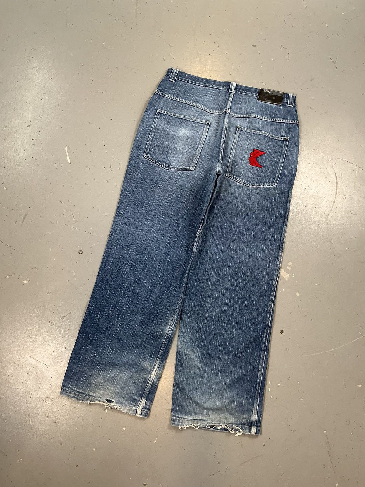 Karl Kani × Vintage Vintage Kani jeans distressed loose fit embroidered denim Size US 38 / EU 54 - 10 Thumbnail