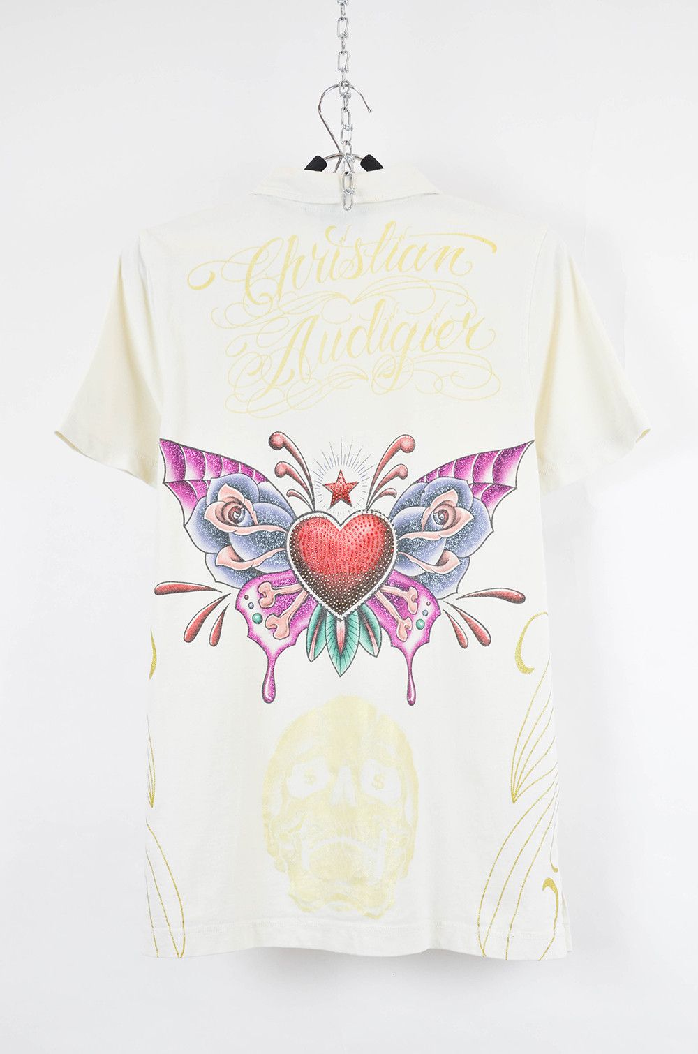 Christian Audigier CHRISTIAN AUDIGIER Tattoo Print Polo Dagger Rose – Size S Size US S / EU 44-46 / 1 - 2 Thumbnail