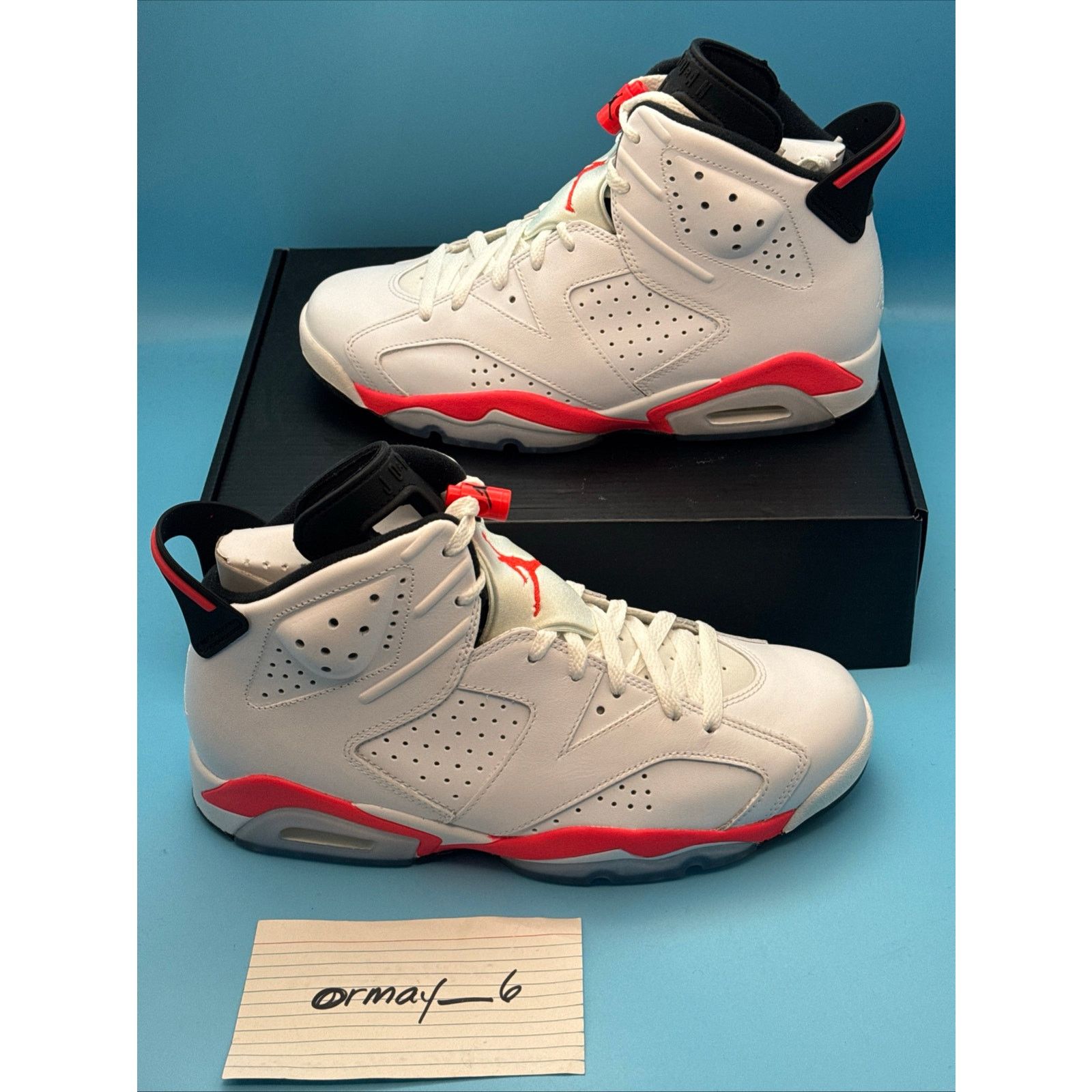 Jordan Brand Air jordan 6 Retro 2014 White Infrared m8.5 Size US 8.5 / EU 41-42 - 3 Thumbnail