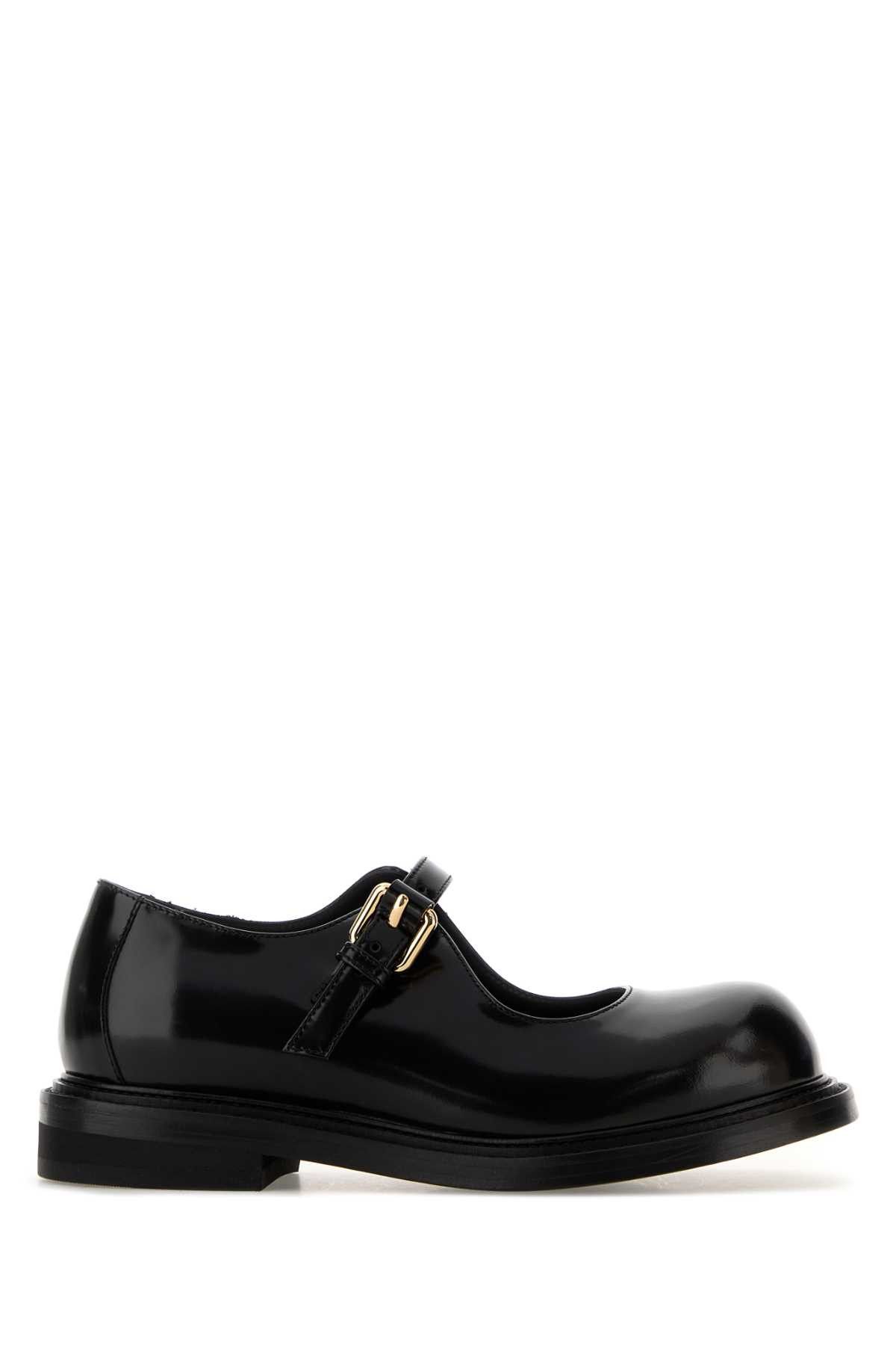 Moschino Black Leather Olivia Ballerinas Size US 7 / IT 37 - 1 Thumbnail