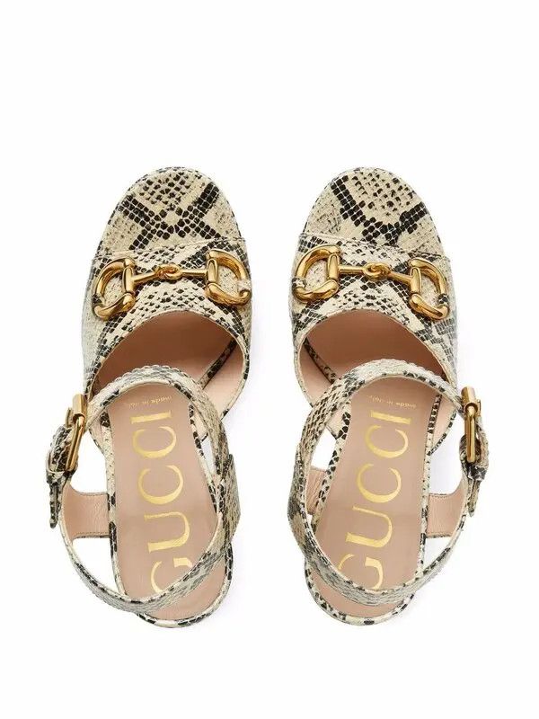 Gucci o1s1wg110225 Women's Platform Sandals Horsebit in Multicolor Size US 11 / IT 41 - 4 Thumbnail