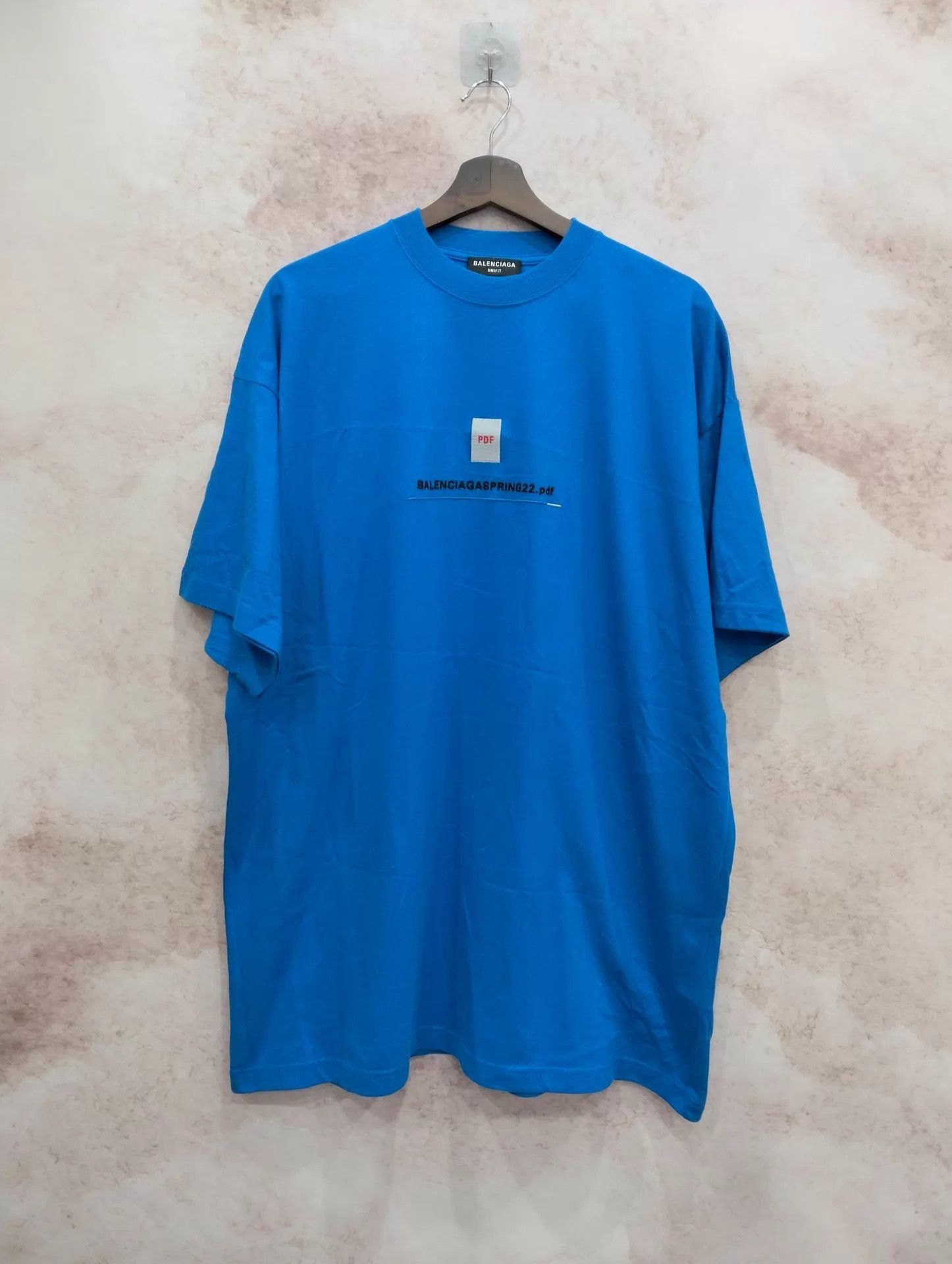 Balenciaga Blue Short Sleeve Graphic T-Shirt Size US M / EU 48-50 / 2 - 1 Thumbnail