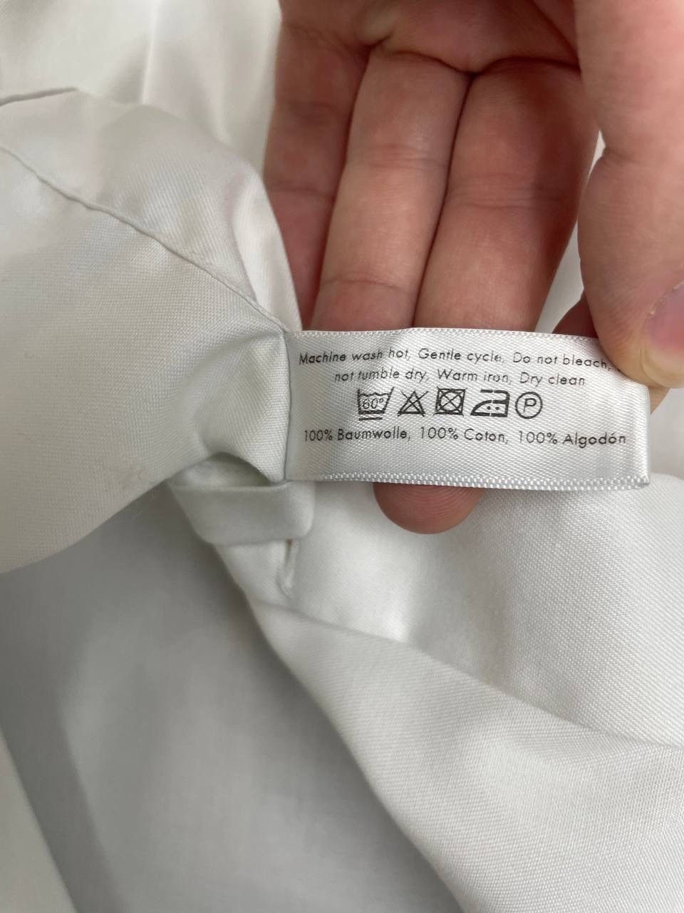 Eton Eton Men Cotton Shirt Slim Fit Long Sleeve White Size US XL / EU 56 / 4 - 6 Thumbnail