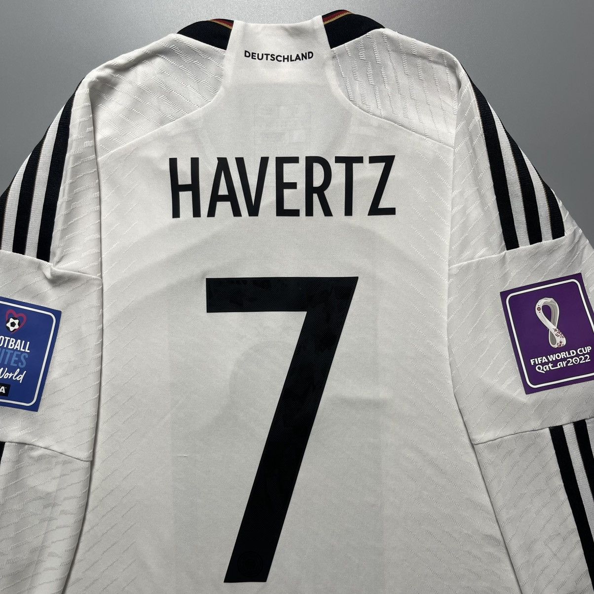 Adidas GERMANY ADIDAS 2022 WORLD CUP SOCCER HOME JERSEY #7 HAVERTZ Size US M / EU 48-50 / 2 - 11 Thumbnail