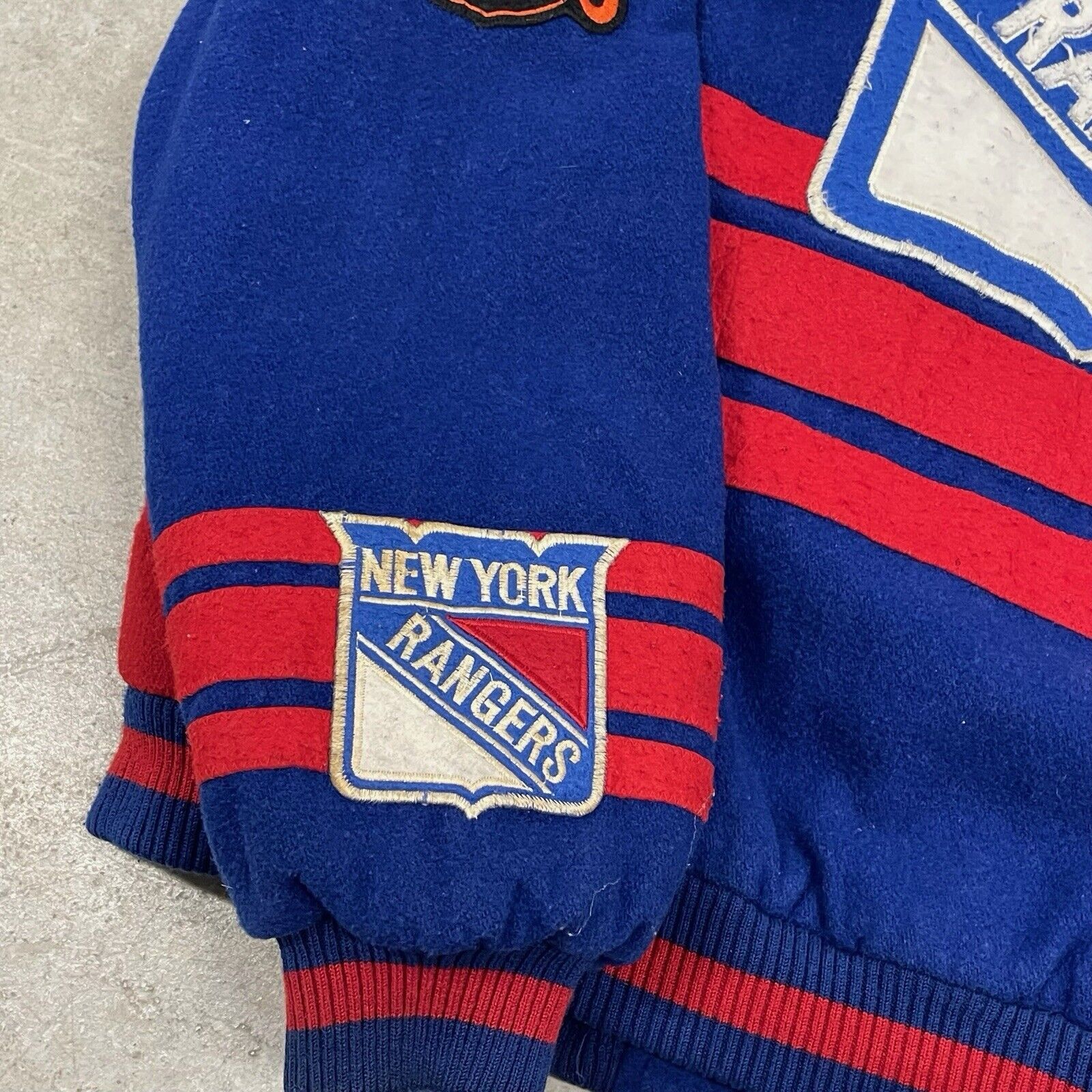 Nutmeg Vintage 90s Nutmeg New York Rangers Hockey NHL Bomber Jacket Size US XL / EU 56 / 4 - 4 Thumbnail