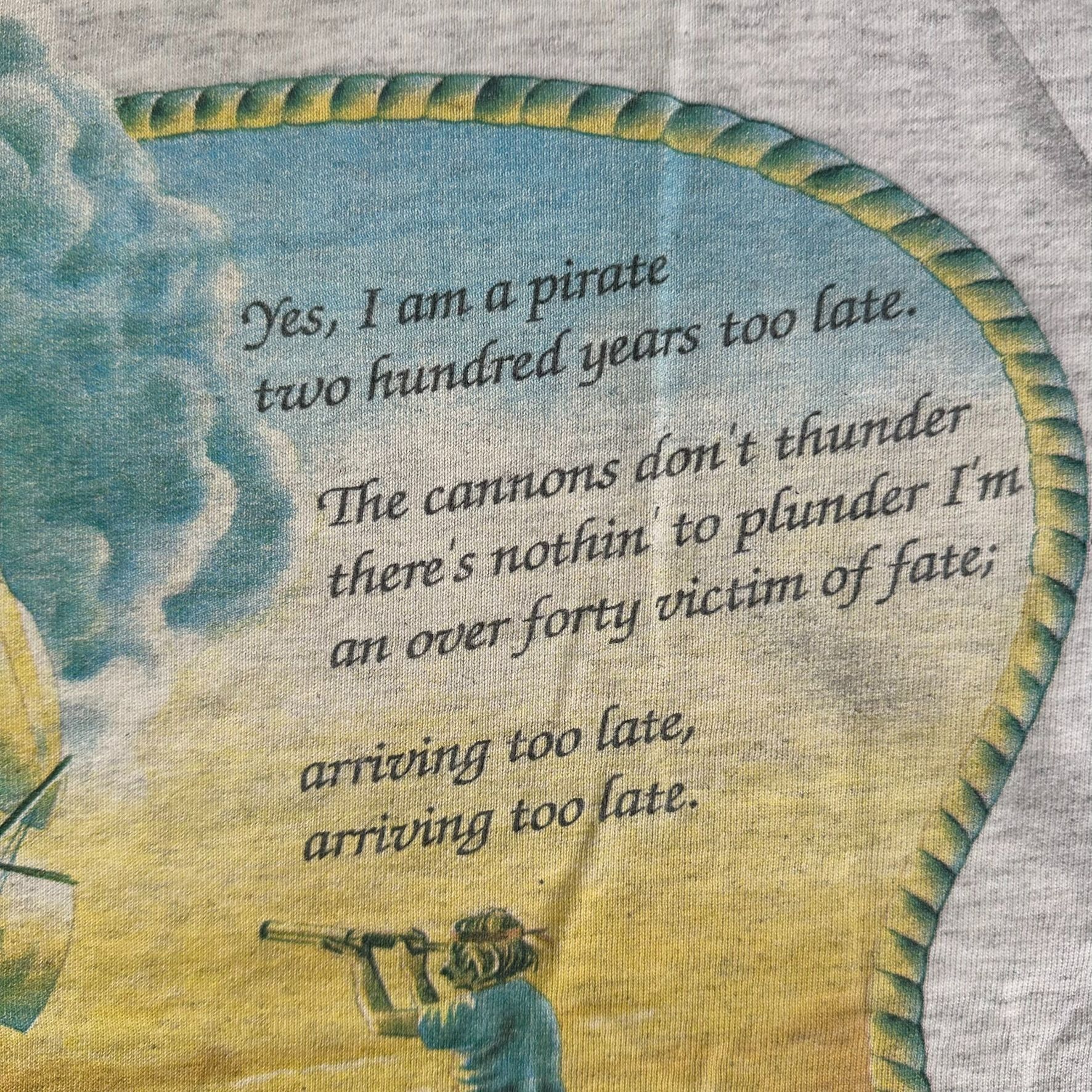 Vintage Vintage 90s Jimmy Buffett Mother Ocean T-Shirt Pirate Nautic Size US XL / EU 56 / 4 - 9 Thumbnail