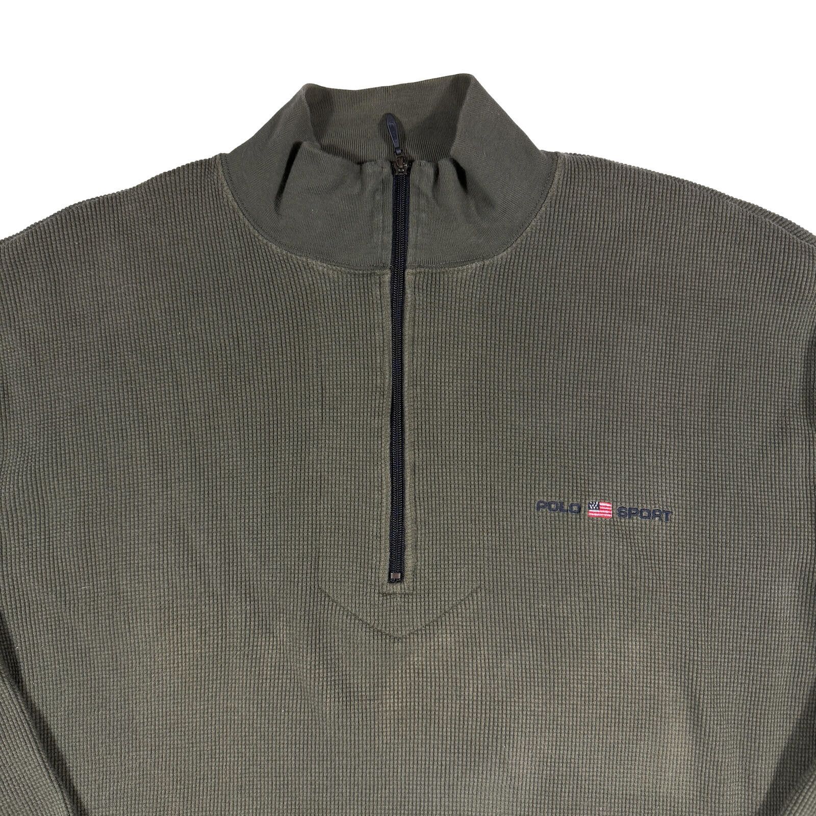 Other Ralph Lauren Polo Sport Olive 1/4 Zip Sweatshirt Size ONE SIZE - 2 Thumbnail