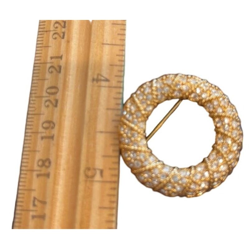 Swarovski Swarovski Brand Brooch Pin Crystal Faceted Stones Gold Size ONE SIZE - 6 Thumbnail
