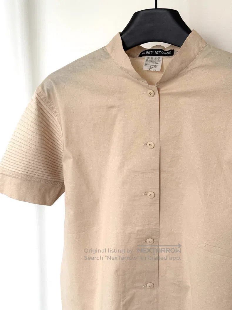 Issey Miyake Issey Miyake Knitted Patchwork Short Sleeve Shirt Size US M / EU 48-50 / 2 - 3 Thumbnail