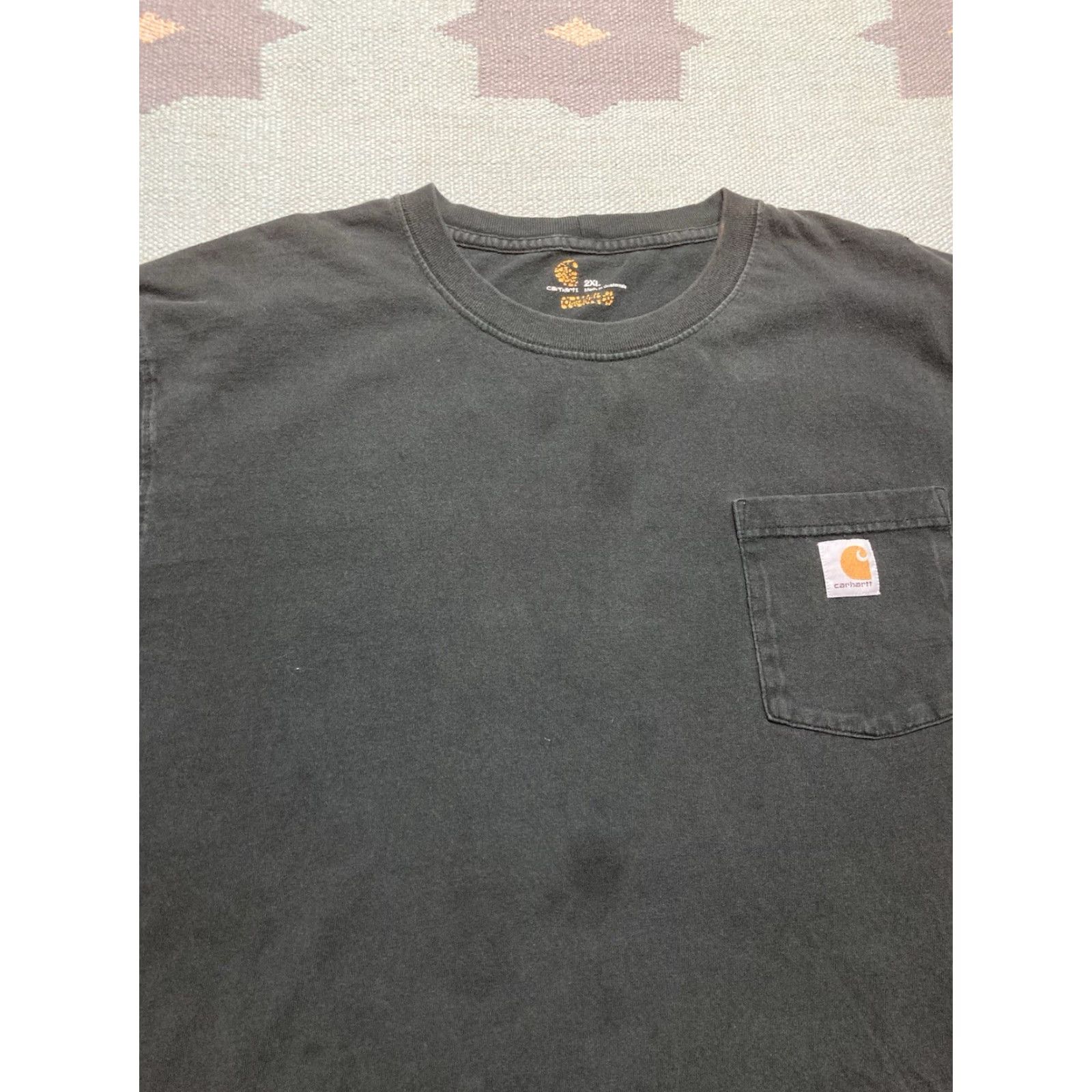 Carhartt VINTAGE Carhartt Original Fit T Shirt Long Sleeve Black Goth Grunge Workwear Men XXL Size US XXL / EU 58 / 5 - 4 Thumbnail