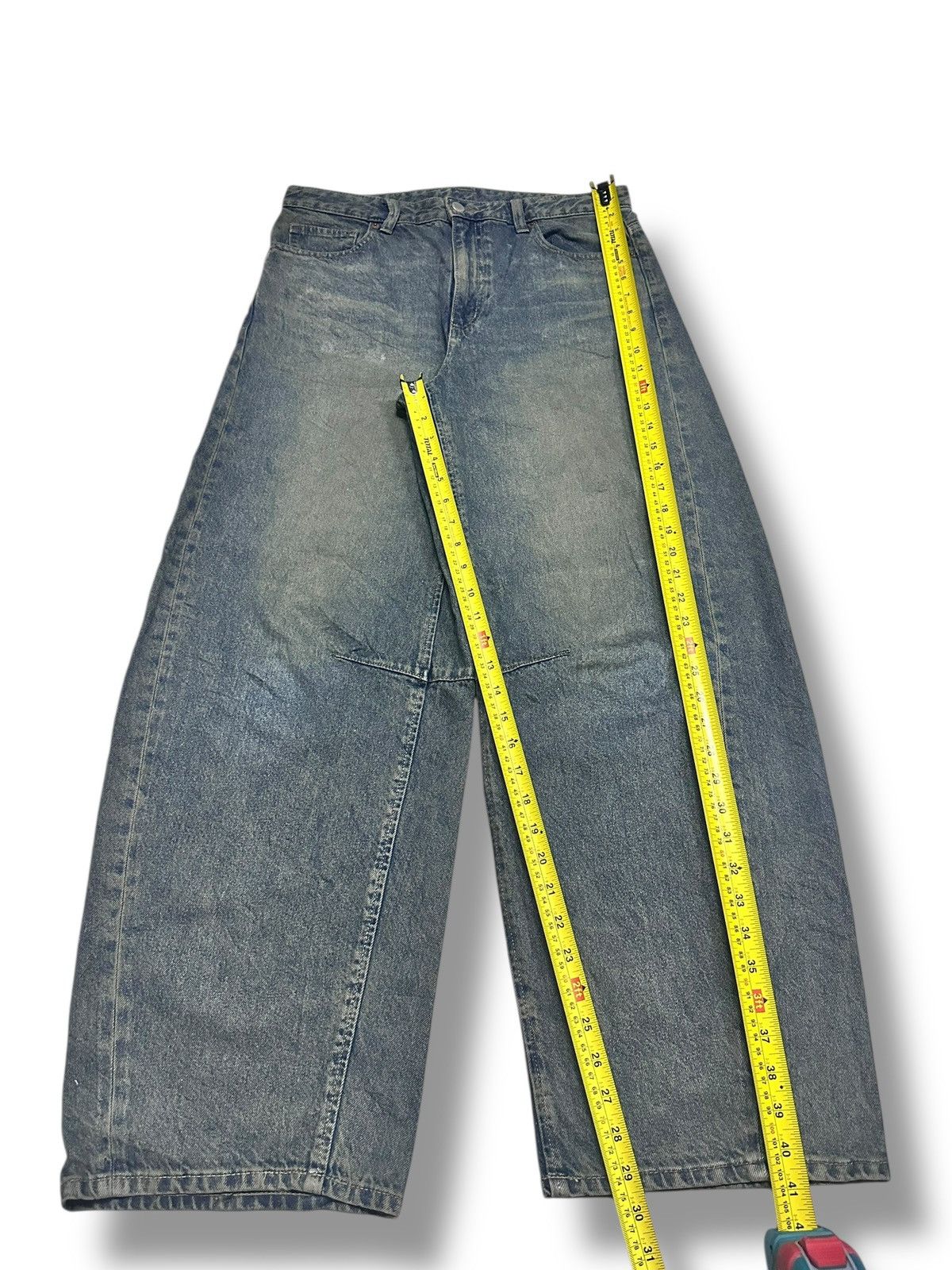 GU GU Vintage Baggy Loose Style Jeans With Faded Wash Size US 33 - 9 Thumbnail