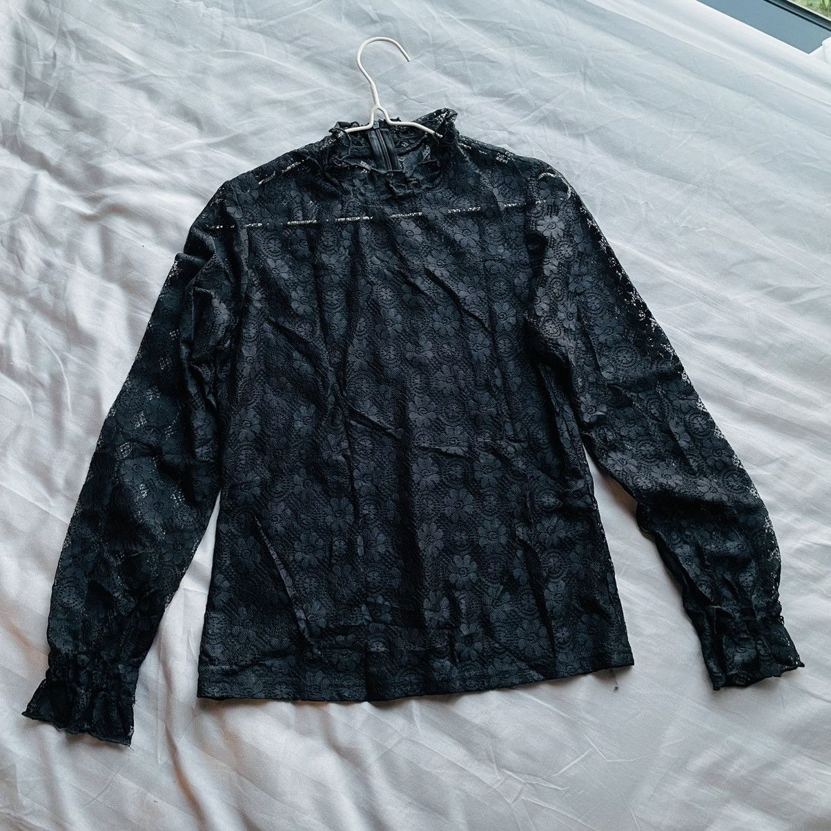 If Six Was Nine × Japanese Brand Japanese Floral Lace Mesh Top Size S / US 4 / IT 40 - 2 Thumbnail