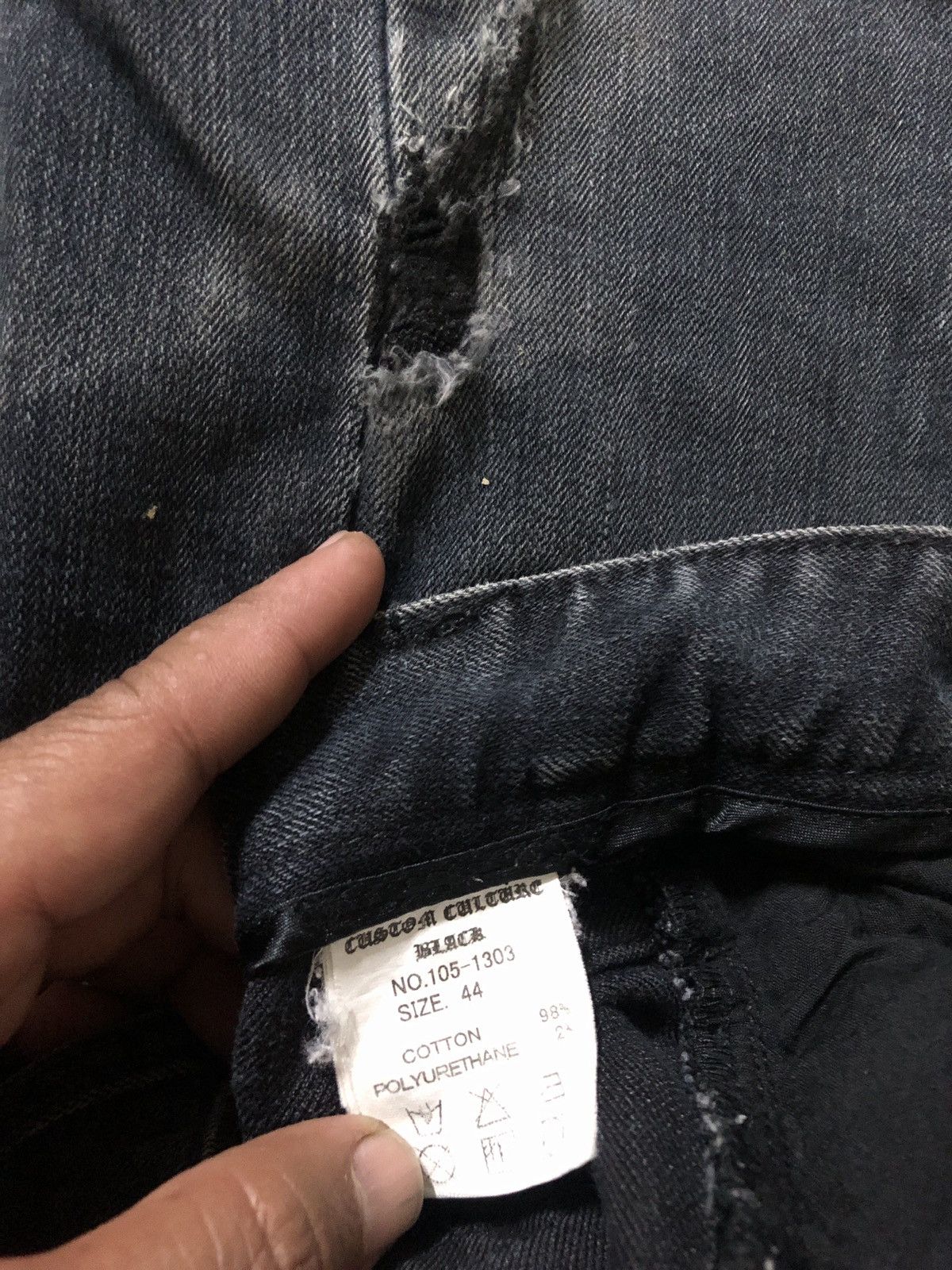 If Six Was Nine × Japanese Brand × Le Grande Bleu (L.G.B.) Custom Culture Biker Punk Wrinkle Shrink Denim pants Size US 30 / EU 46 - 4 Thumbnail