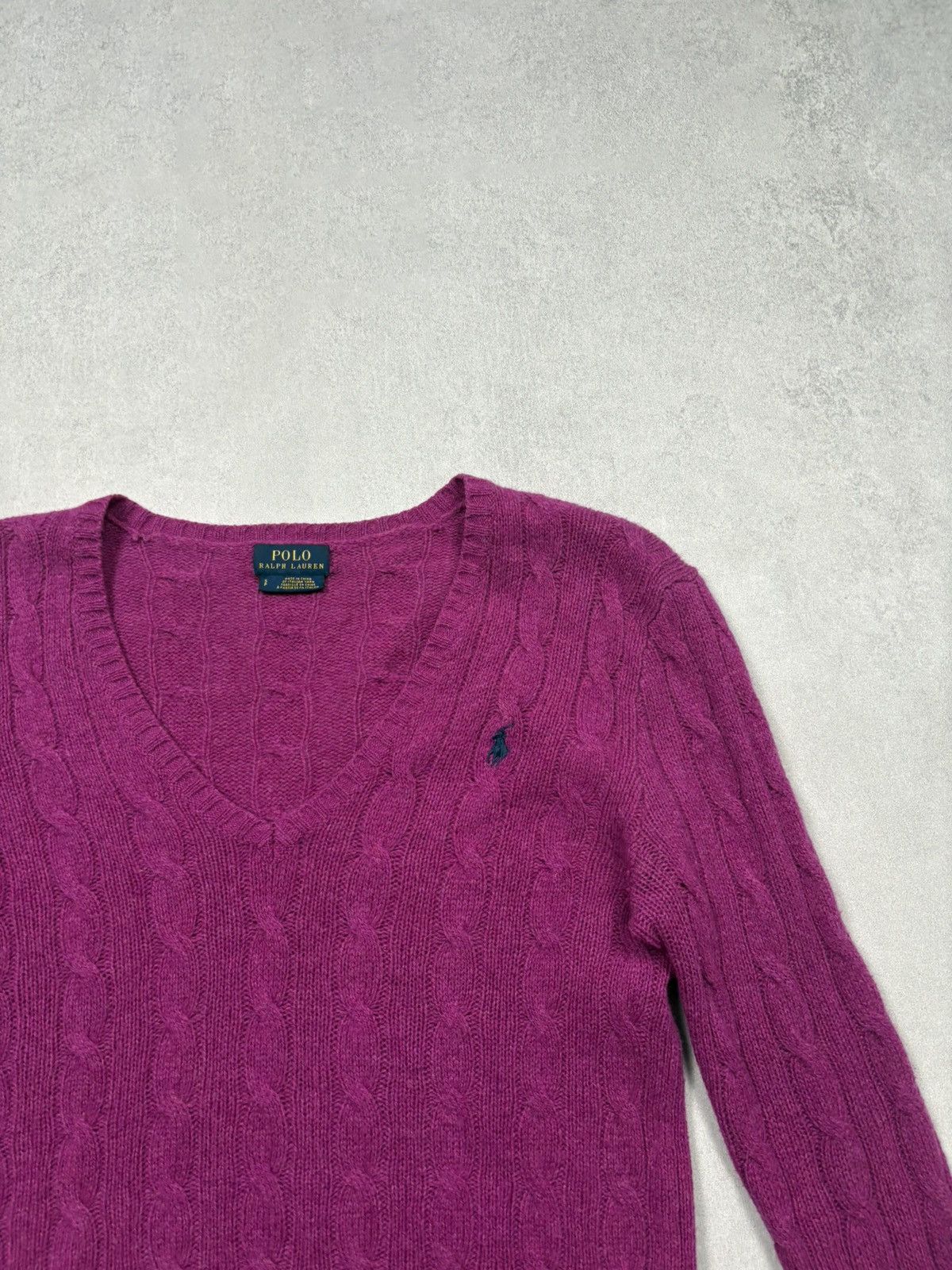 Polo Ralph Lauren Polo Ralph Lauren Cable Knit Sweater Merino Wool Cashmere S Size S / US 4 / IT 40 - 2 Thumbnail