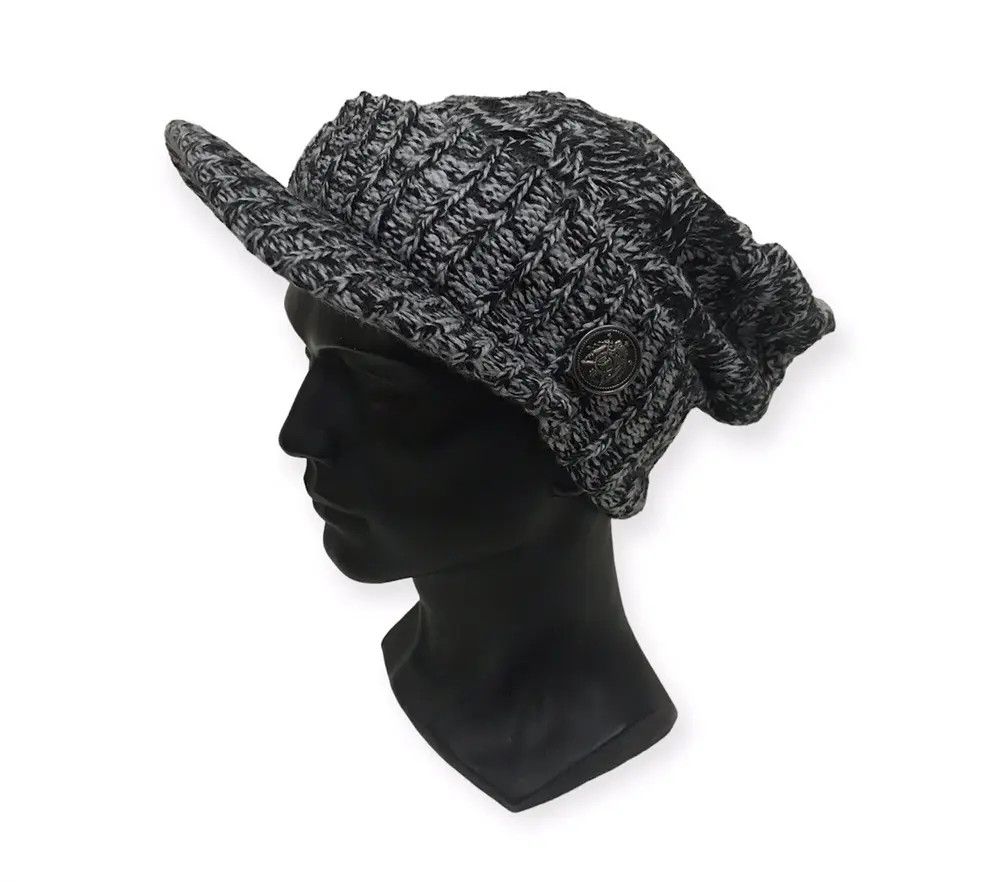 Japanese Brand × Kapital × Vintage Japanese Brand Plain Visor Crochet Beanie Hat Size ONE SIZE - 1 Thumbnail