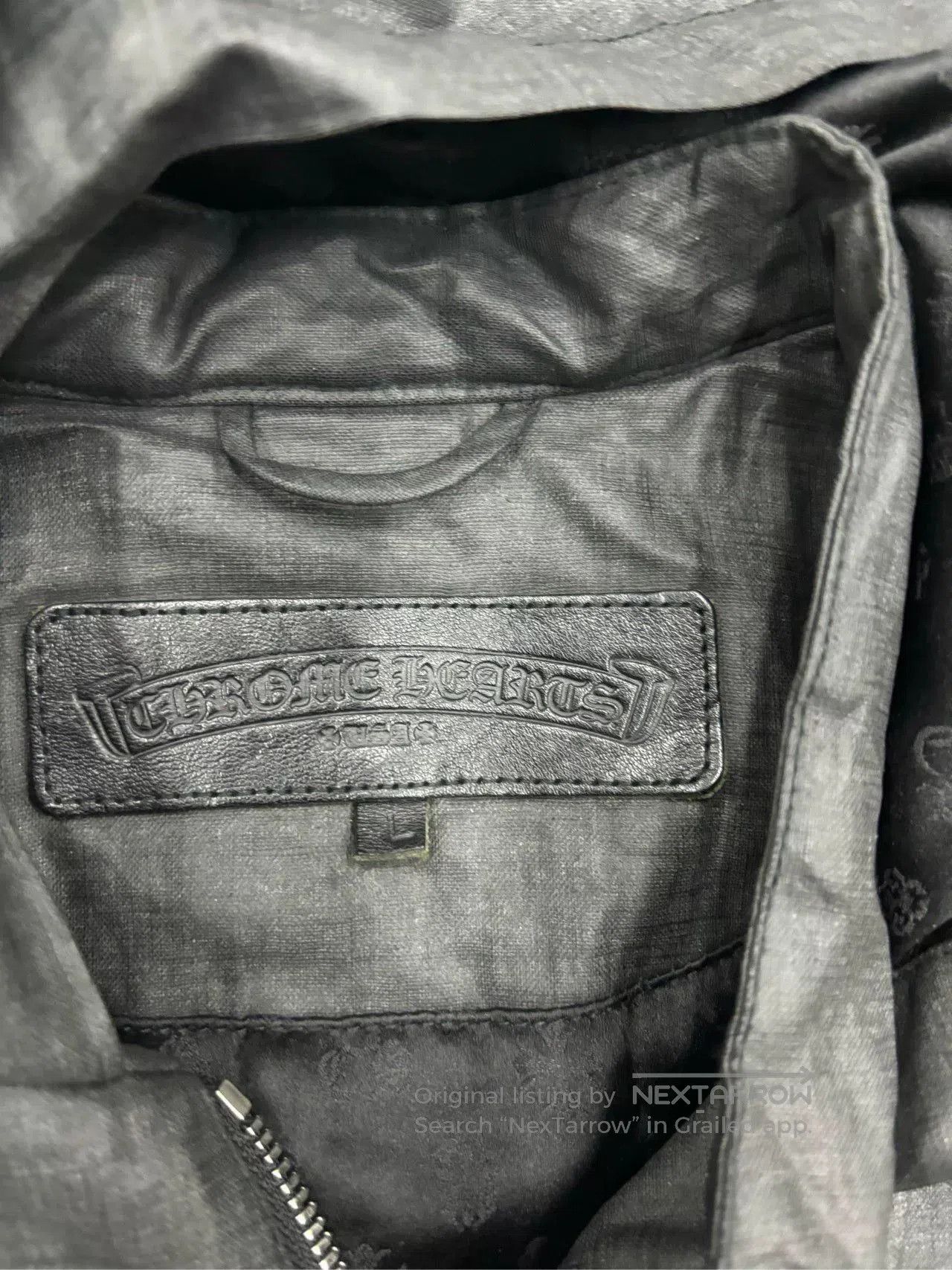 Chrome Hearts chrome hearts oil wax leather zip jacket. Size US L / EU 52-54 / 3 - 4 Thumbnail