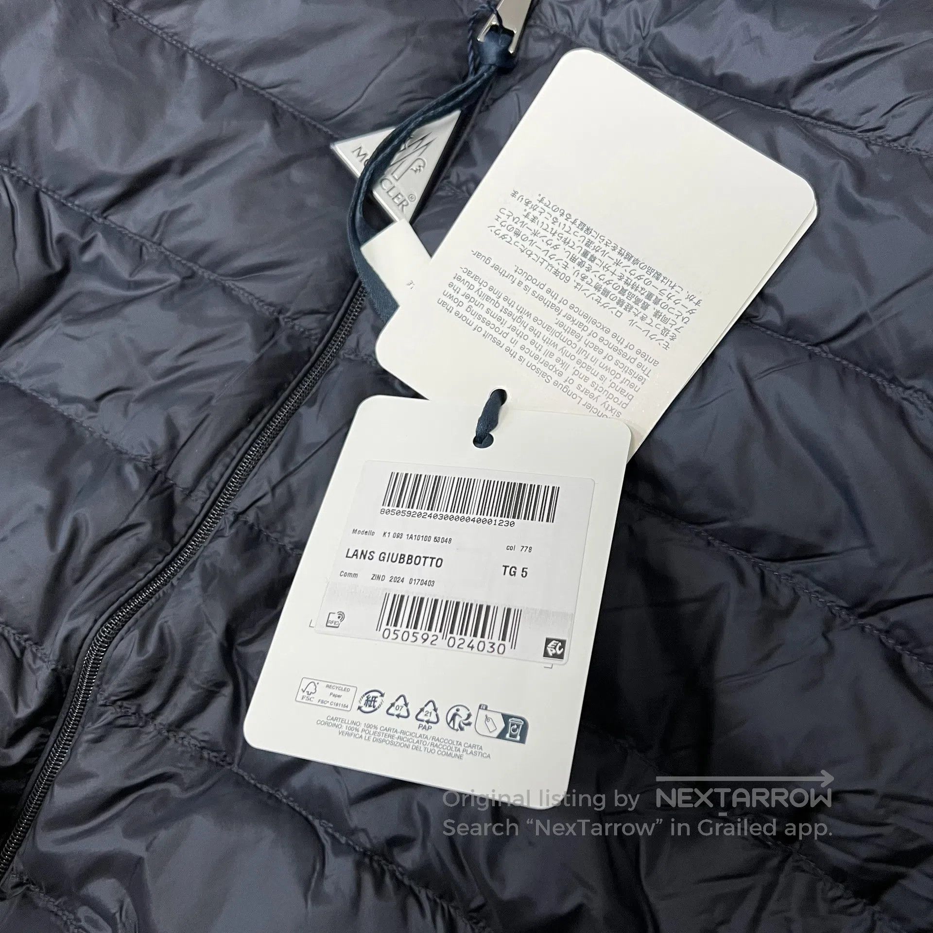Moncler Moncler Lans Midnight Blue – A lightweight down jacket wit Size US XXL / EU 58 / 5 - 5 Thumbnail