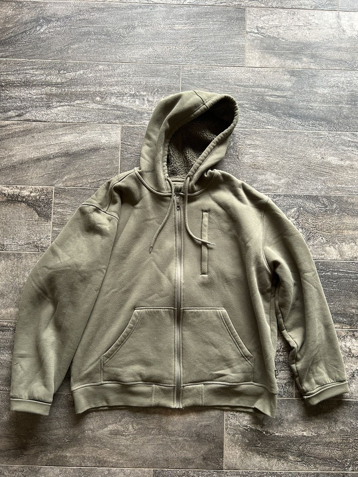 Vintage ZIp Up Vintage Kanye West Yeezy Style Olive Fleece Sweater Size US XXL / EU 58 / 5 - 1 Thumbnail