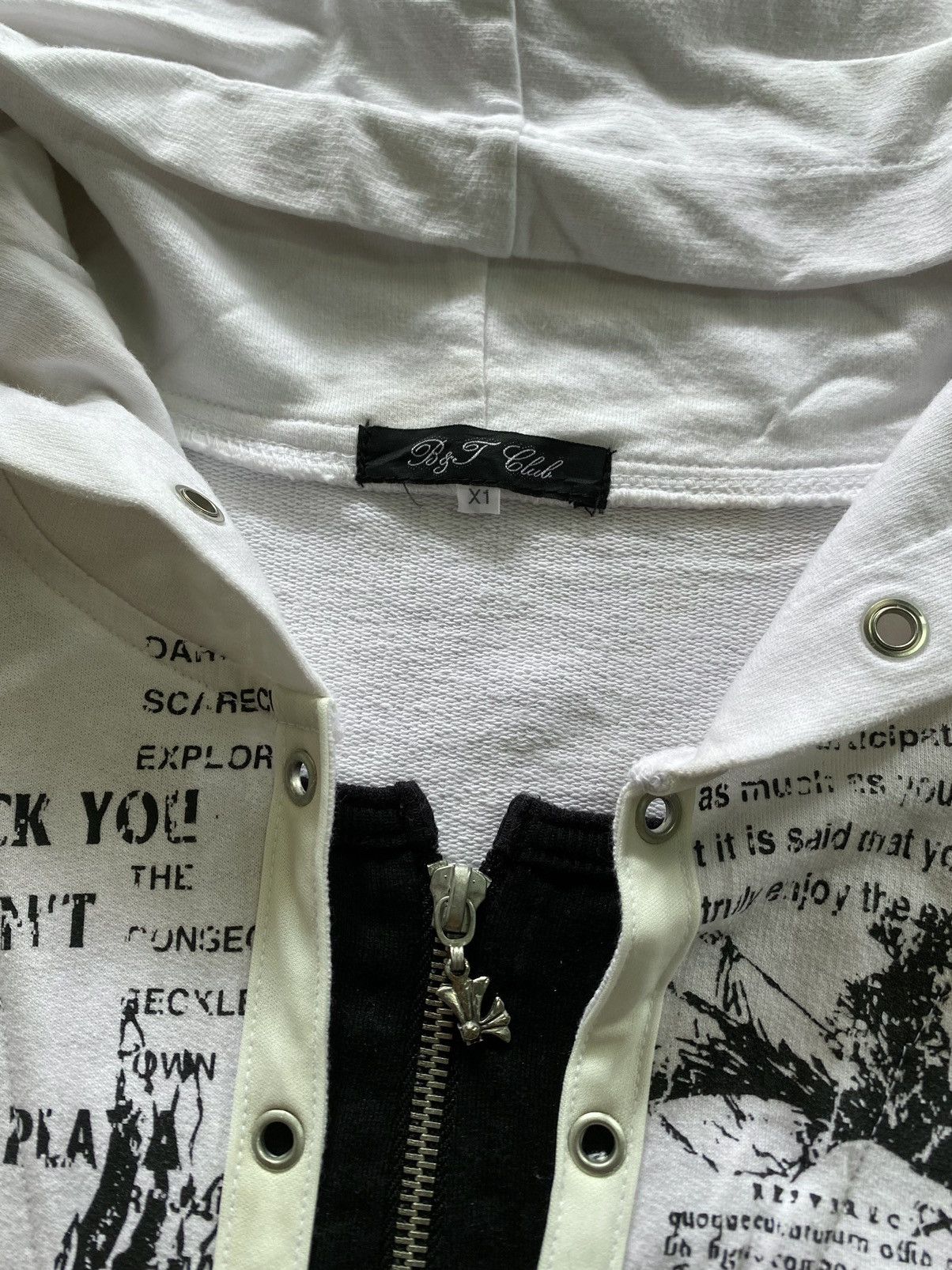 Hysteric Glamour Japanes B&T Poem Lace Up double layer Vkei Style Size US XL / EU 56 / 4 - 5 Thumbnail