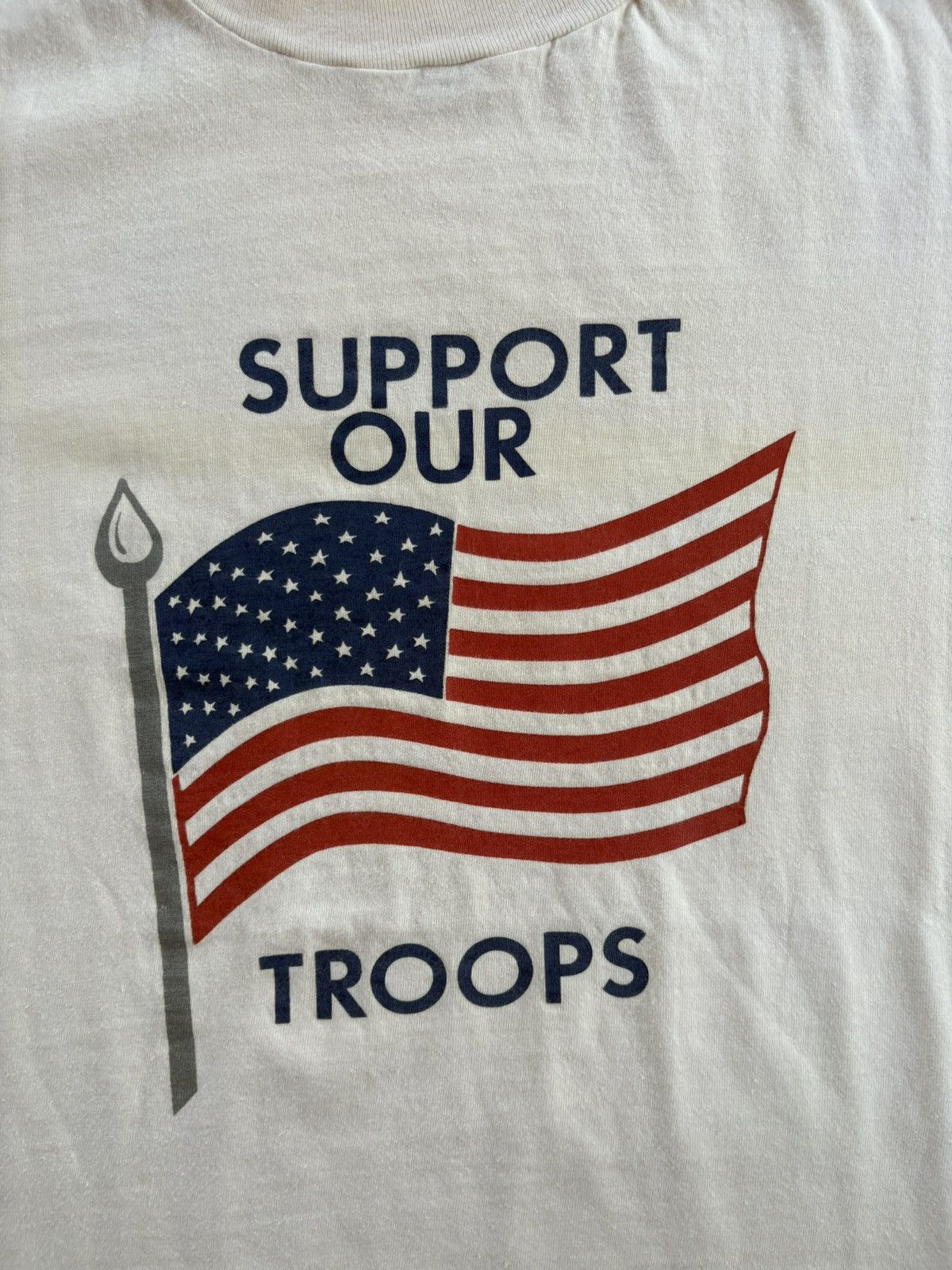 Other Vintage 90s Support Our Troops American Flag Tee Made in USA Size US M / EU 48-50 / 2 - 2 Thumbnail