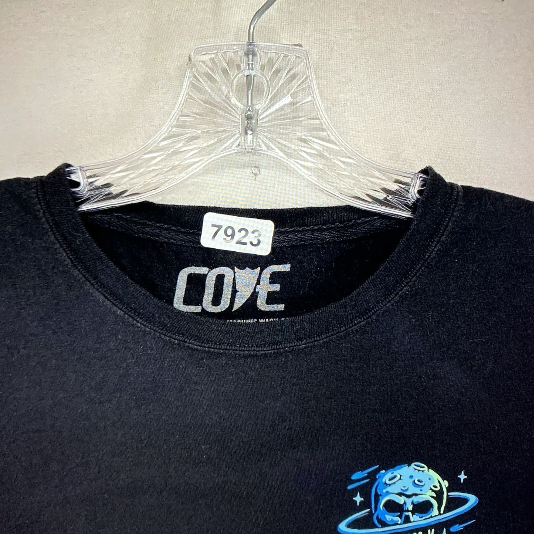 Vintage VINTAGE Cove Men's T-Shirt Large Space Skull Glow in the Dark Sci-Fi UFO Graphic Tee All Seasons Size US L / EU 52-54 / 3 - 6 Thumbnail