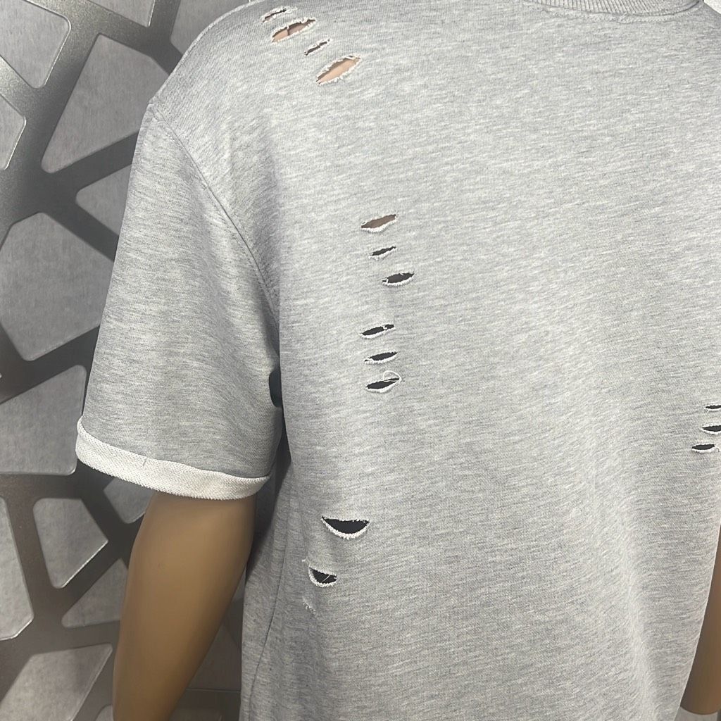 Other Honey Punch Distressed Short Sleeves Gray Sweat Shirt S Size S / US 4 / IT 40 - 7 Thumbnail
