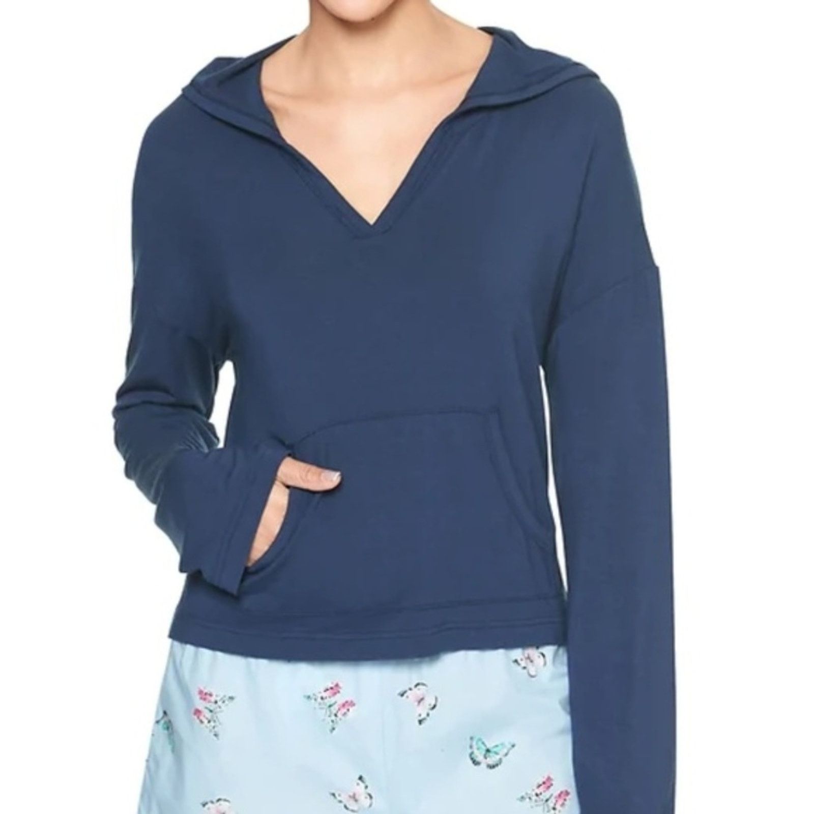 Gap GAP Navy Blue Knit Hoodie Size XS / US 0-2 / IT 36-38 - 3 Thumbnail