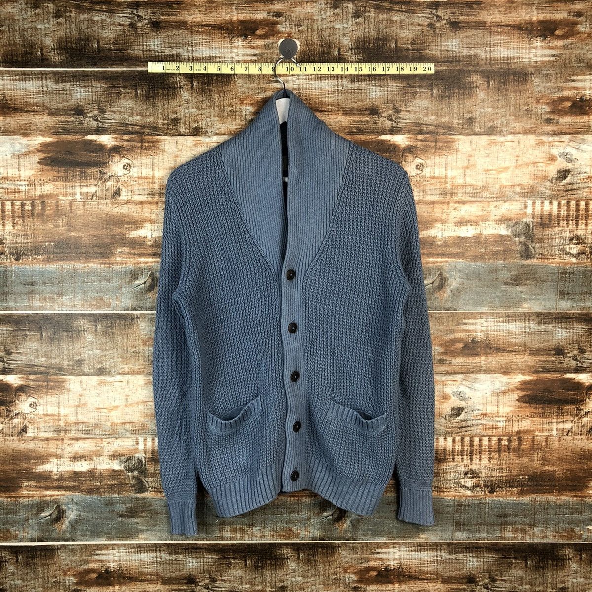 Homespun Knitwear × Japanese Brand DL Green Label Blue Cardigan Knitwear #C047 Size US M / EU 48-50 / 2 - 1 Thumbnail