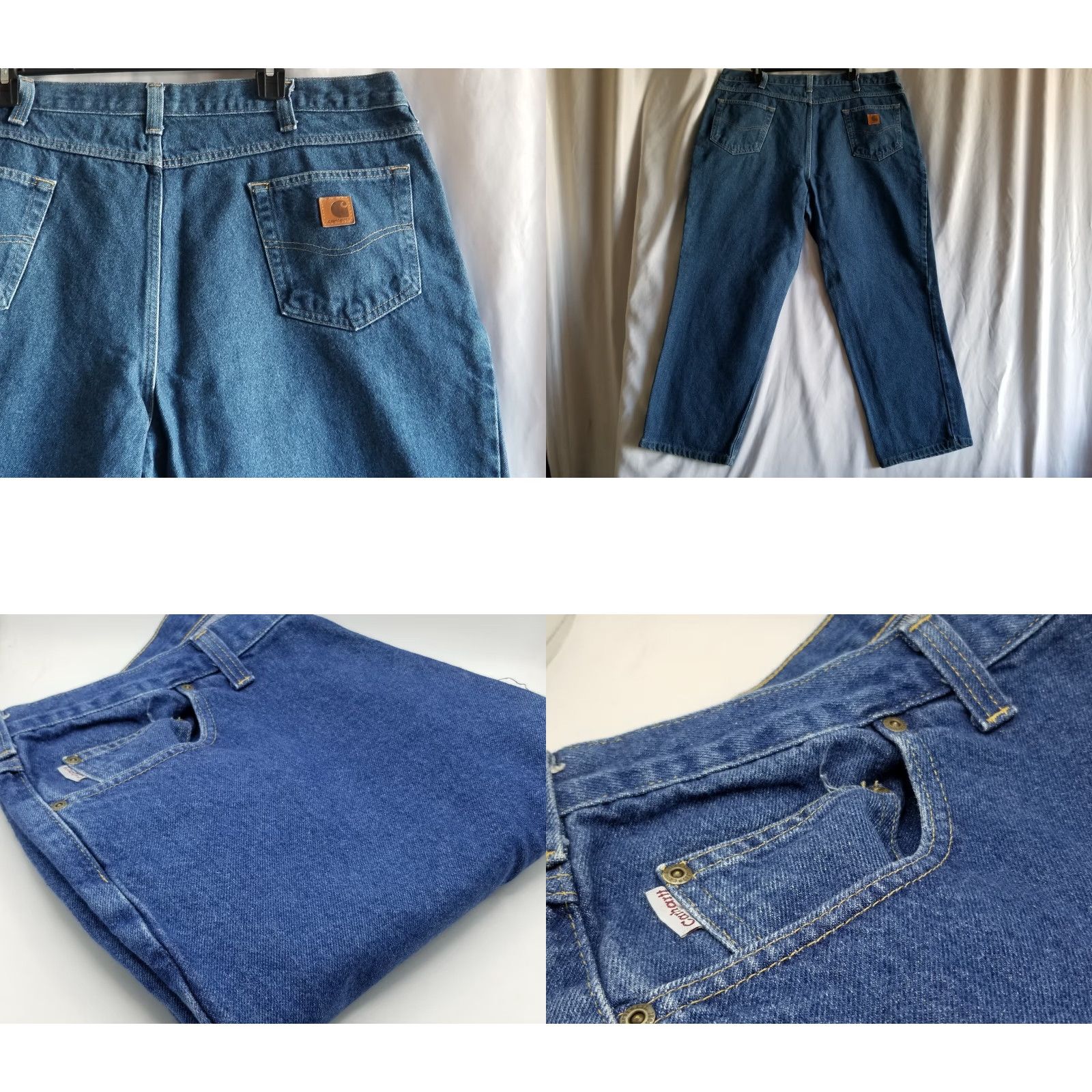 Carhartt VINTAGE? Wait, Carhartt Relaxed Fit Jeans 40 x 32 381-83 Work Blue Denim Dungarees Size US 40 / EU 56 - 8 Thumbnail