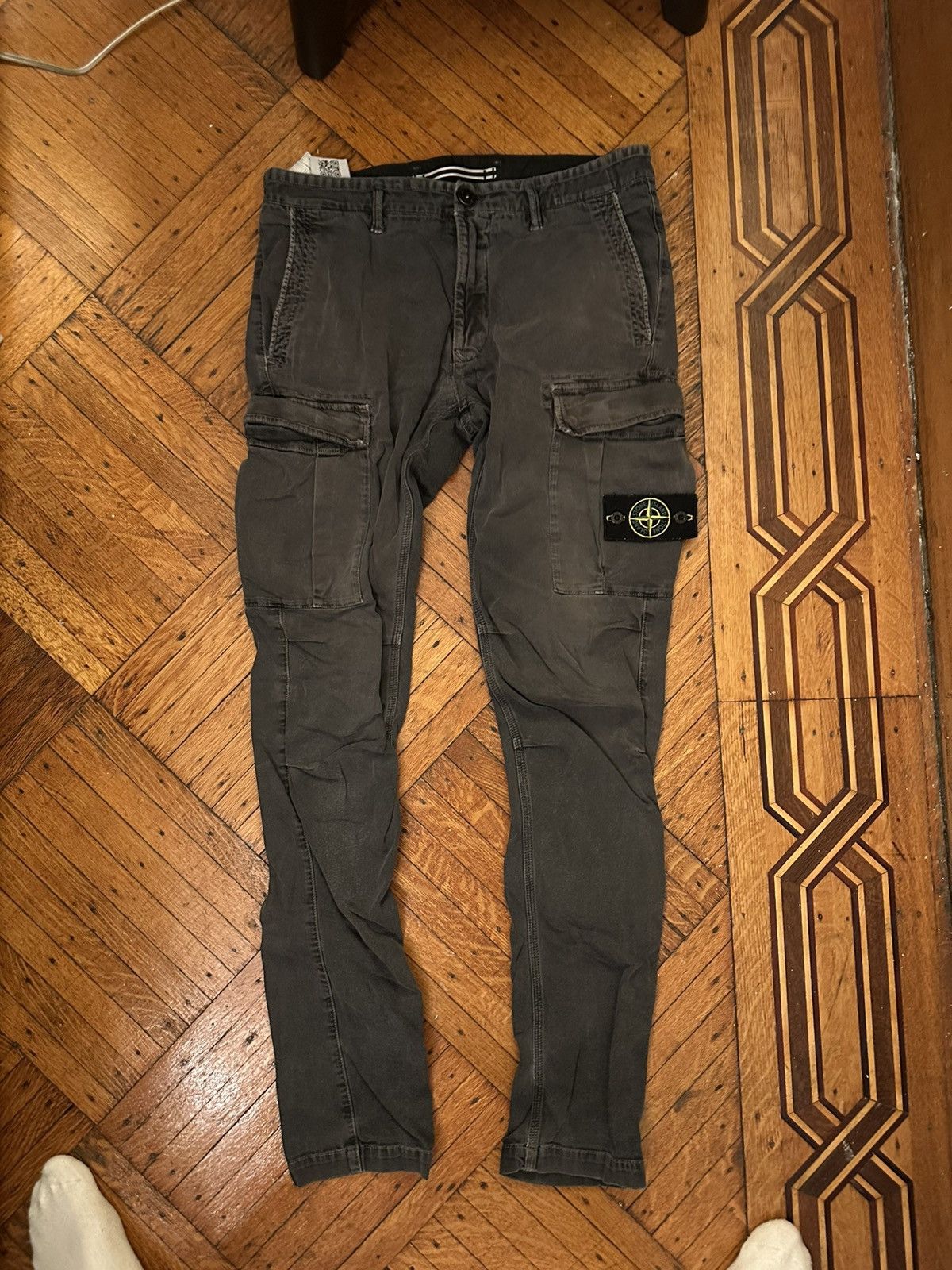 Stone Island Stone island black faded cargos Size US 31 - 1 Thumbnail